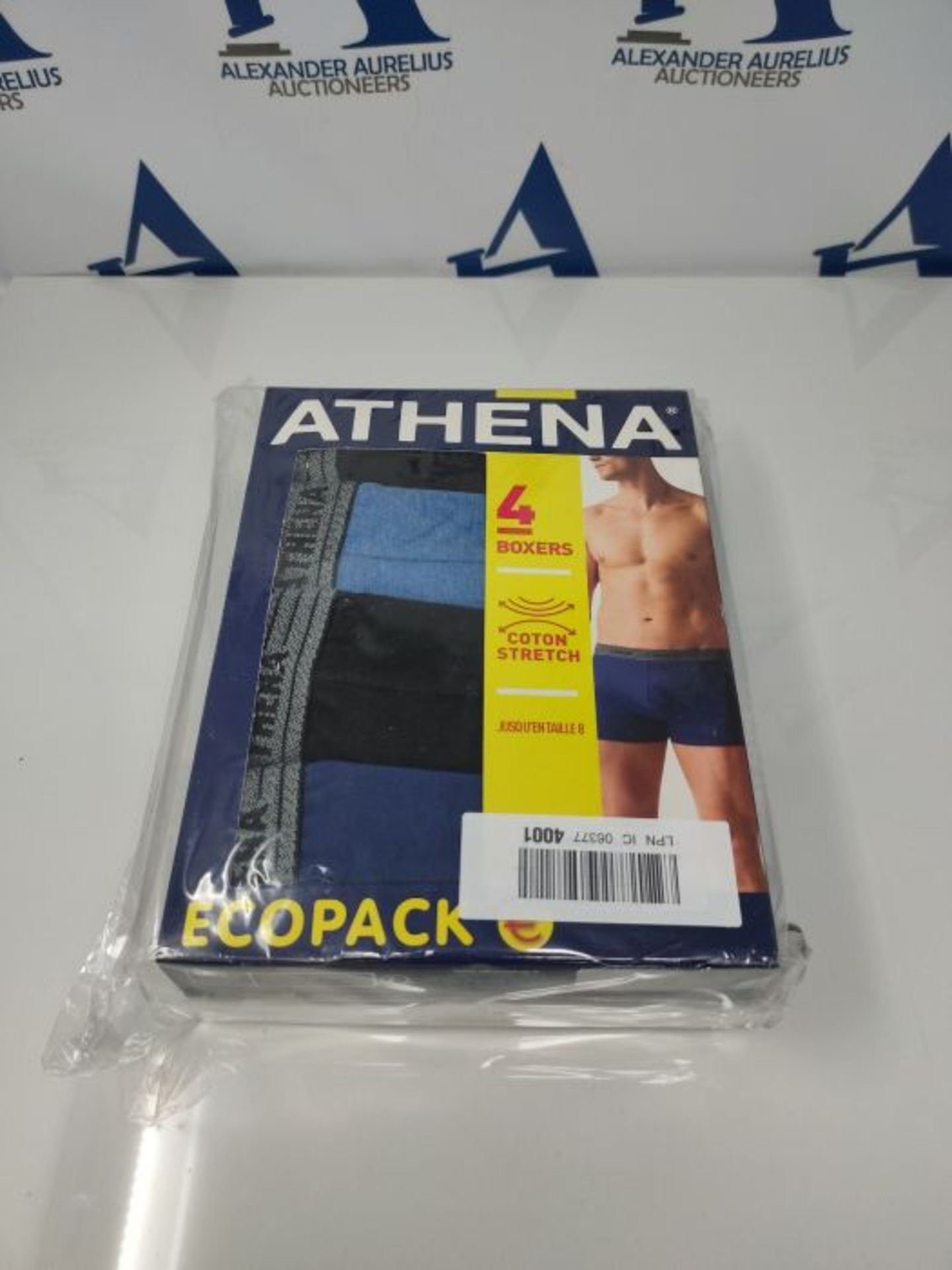 ATHENA Men's Promo Basic Coton Boxer Shorts, Multicolour (Noir/Noir/Noir/Noir/Bleu/Noi - Image 2 of 3