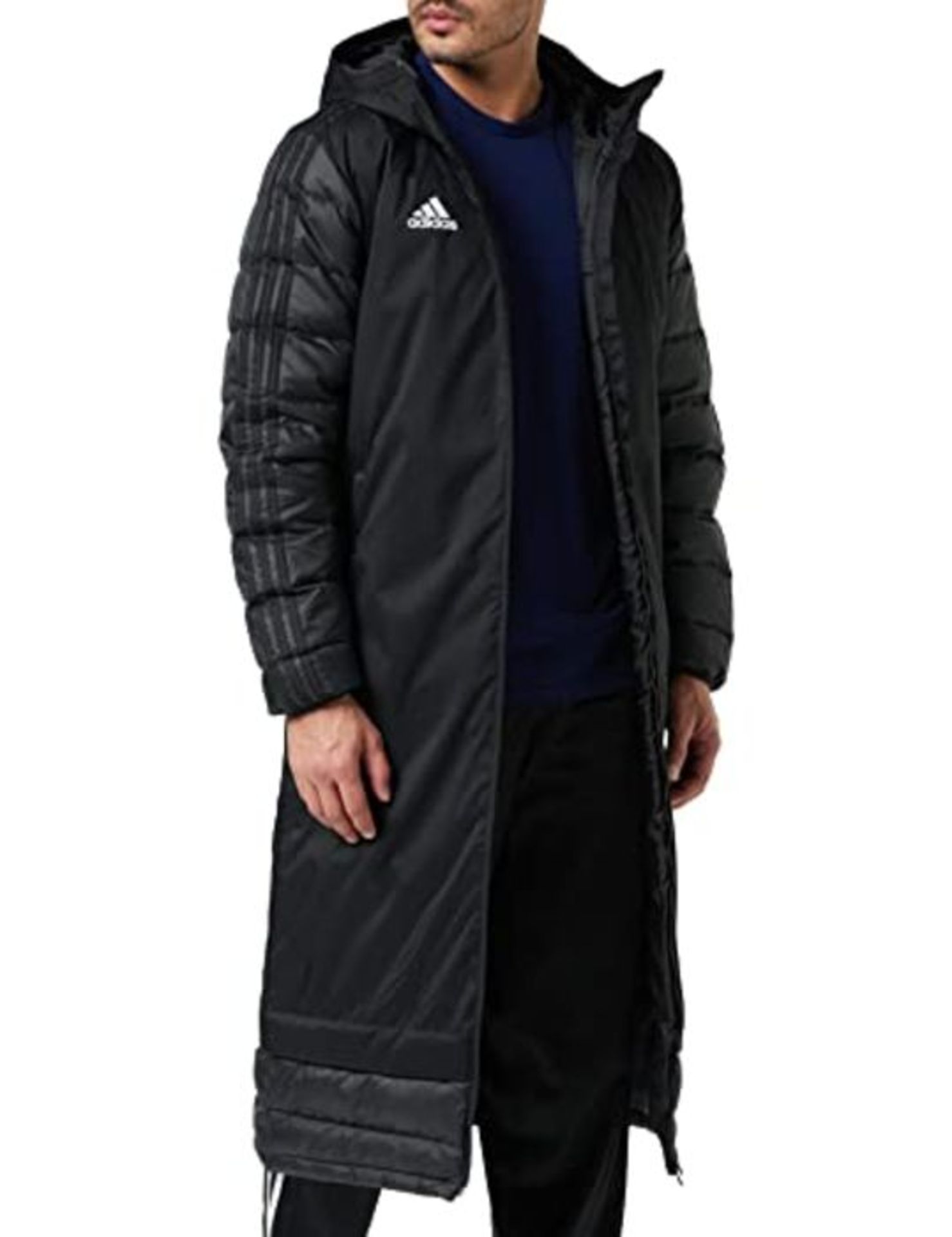 RRP £138.00 adidas Jacket 18 Winter Coat Veste Homme, Black/White, FR : S (Taille Fabricant : S)