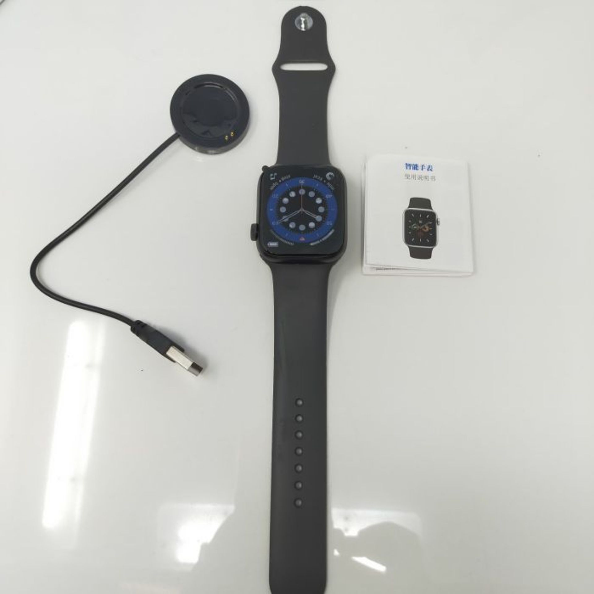 RRP £54.00 Smartwatch, 1.75 Inch HD Full Touchscreen Fitness Tracker Watch, T500 Waterproof Fitne - Image 3 of 3
