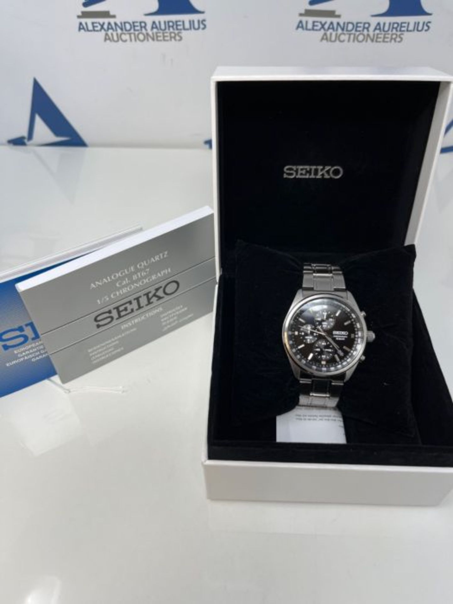 RRP £166.00 Seiko Men's Analogue Japanese Quartz Watch with Stainless Steel Strap SSB379P1 - Image 2 of 3