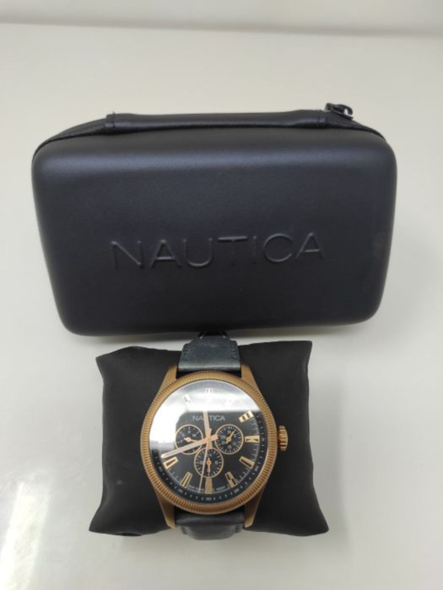 RRP £180.00 Nautica Men's Analogue Quartz Watch with Leather Strap NAPSTB003 - Image 2 of 3