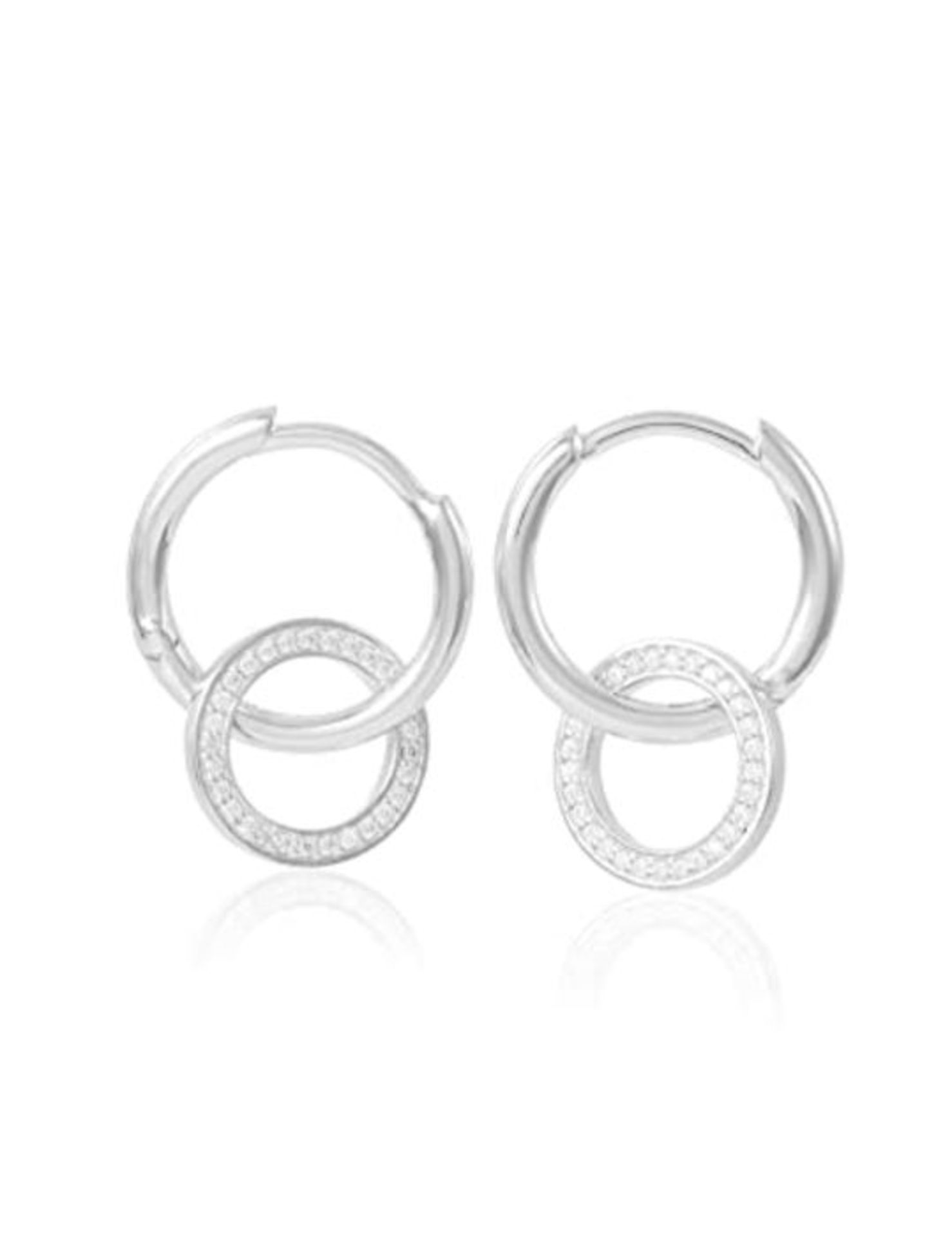 RRP £129.00 Thomas Sabo Women Hoop Earrings Circle 925 Sterling Silver CR620-051-15