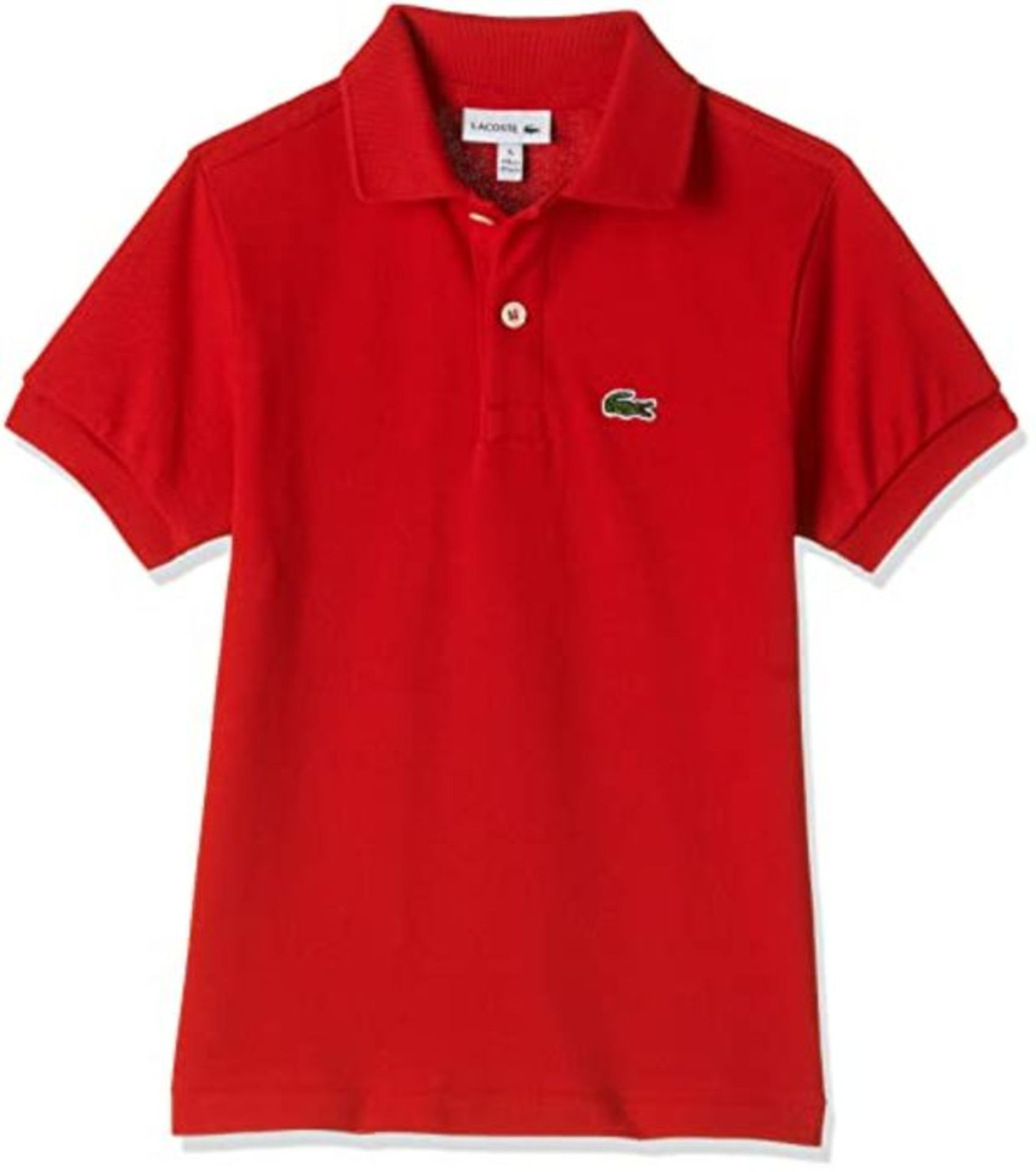 Lacoste Boy's PJ2909 Short Sleeve Polo T-Shirt, Red (Rouge 240), 14A (Manufacturer siz
