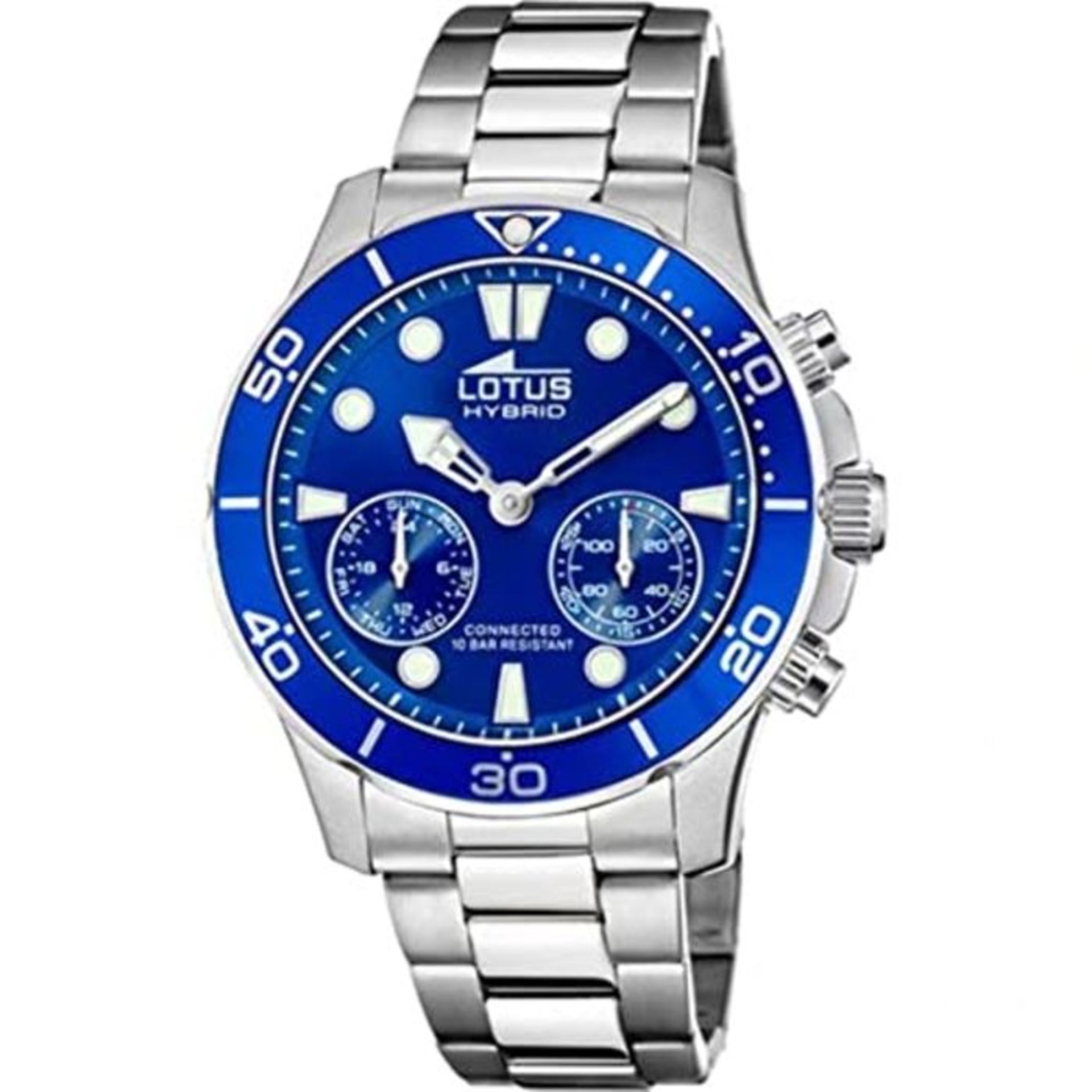 RRP £223.00 Lotus Montre 18800/1 de la Collection Connected BoÃ®tier 44,5 mm Bleu avec Bracelet