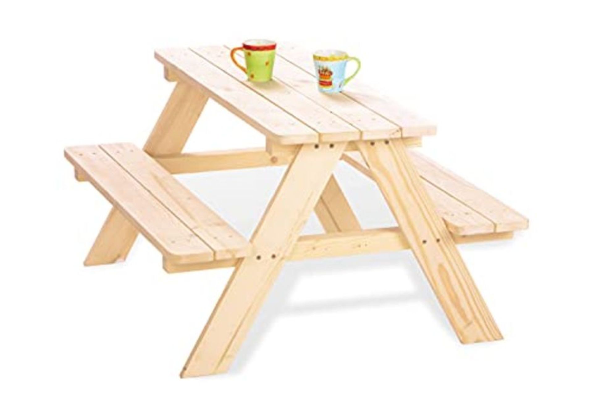 RRP £63.00 PINOLINO Untreated Nicki for 4 Benches with Table