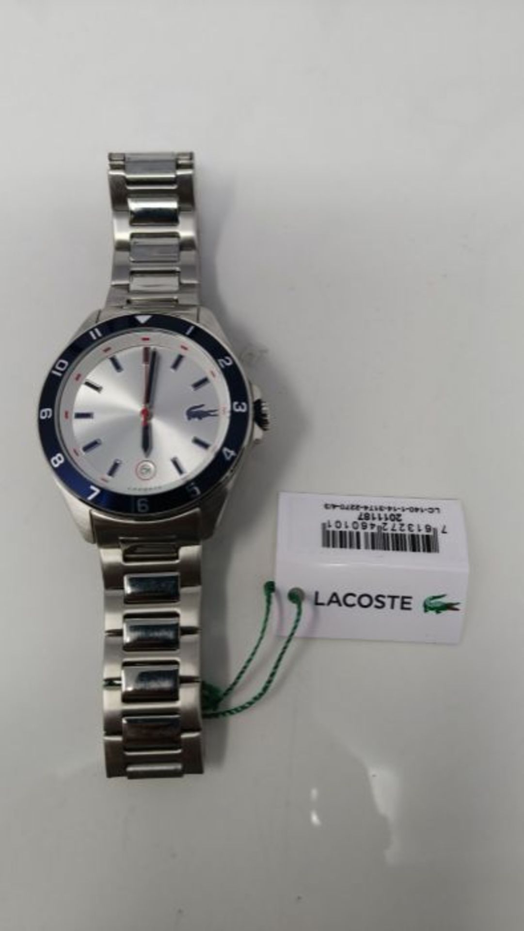 RRP £151.00 Lacoste Men's Analog Quartz Watch with Stainless Steel Strap 2011187 - Image 2 of 3
