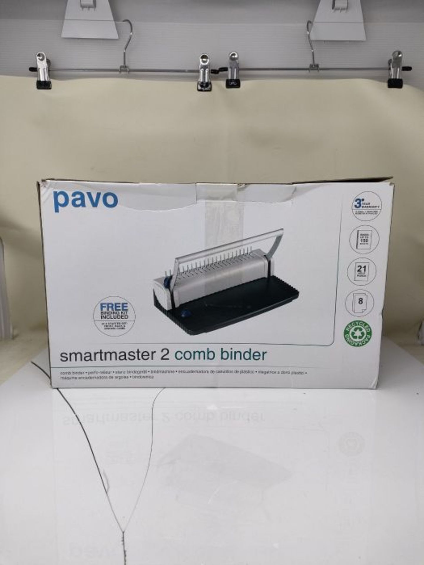 Pavo Smartmaster 2 - Rilegatrice a dorsi plastici, Kit per rilegatrice incluso, Nero/G - Image 2 of 3