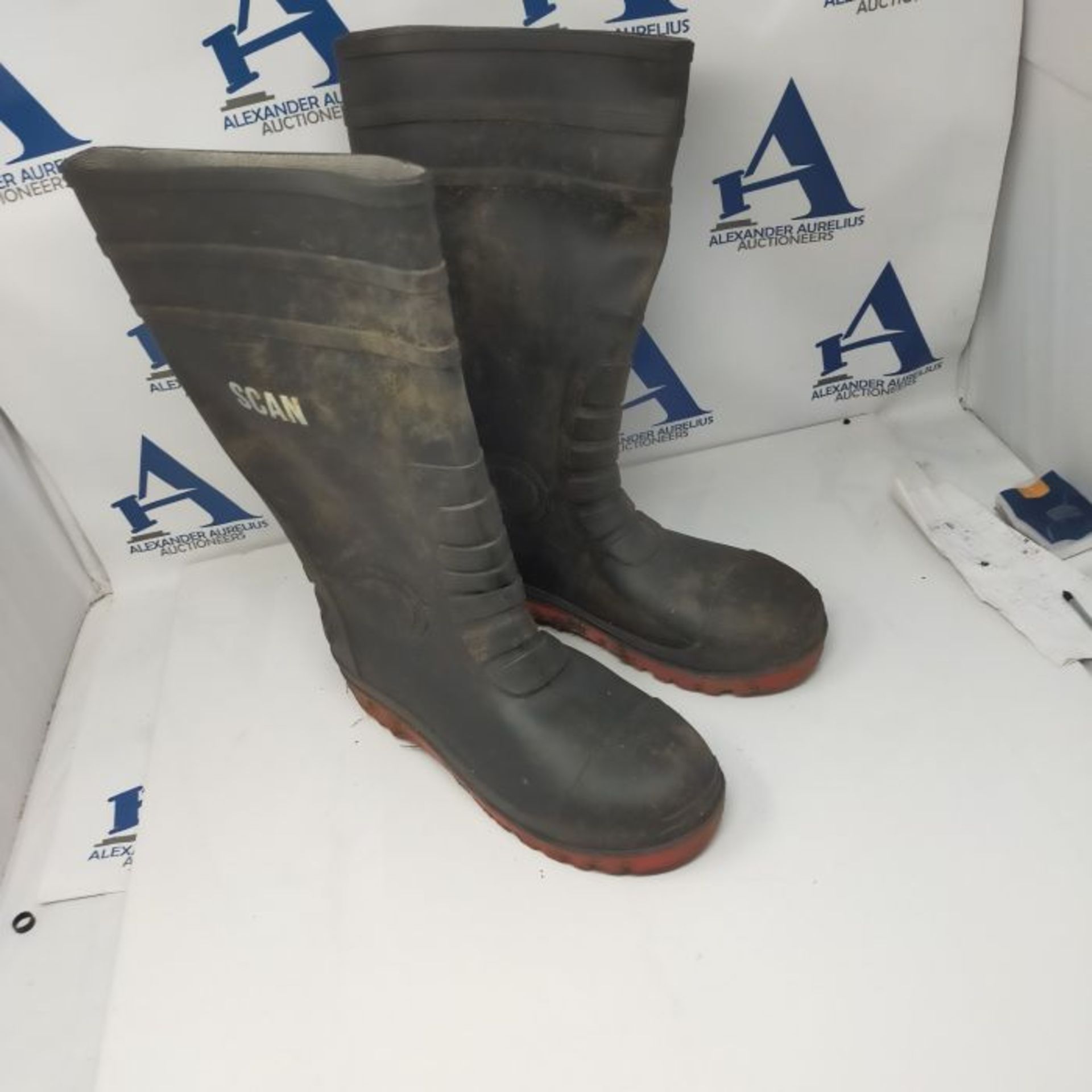 Scan SCAFWWELL8 Industrial Work Safety Wellington Boots Steel Toe Cap- Size 8 - Image 2 of 2