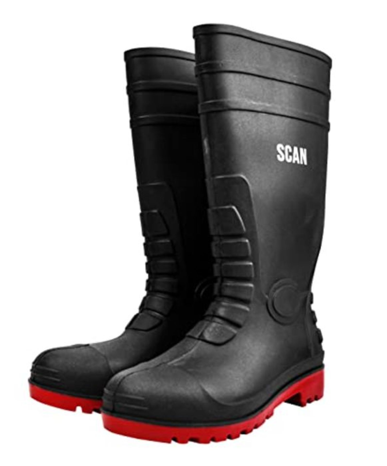 Scan SCAFWWELL8 Industrial Work Safety Wellington Boots Steel Toe Cap- Size 8