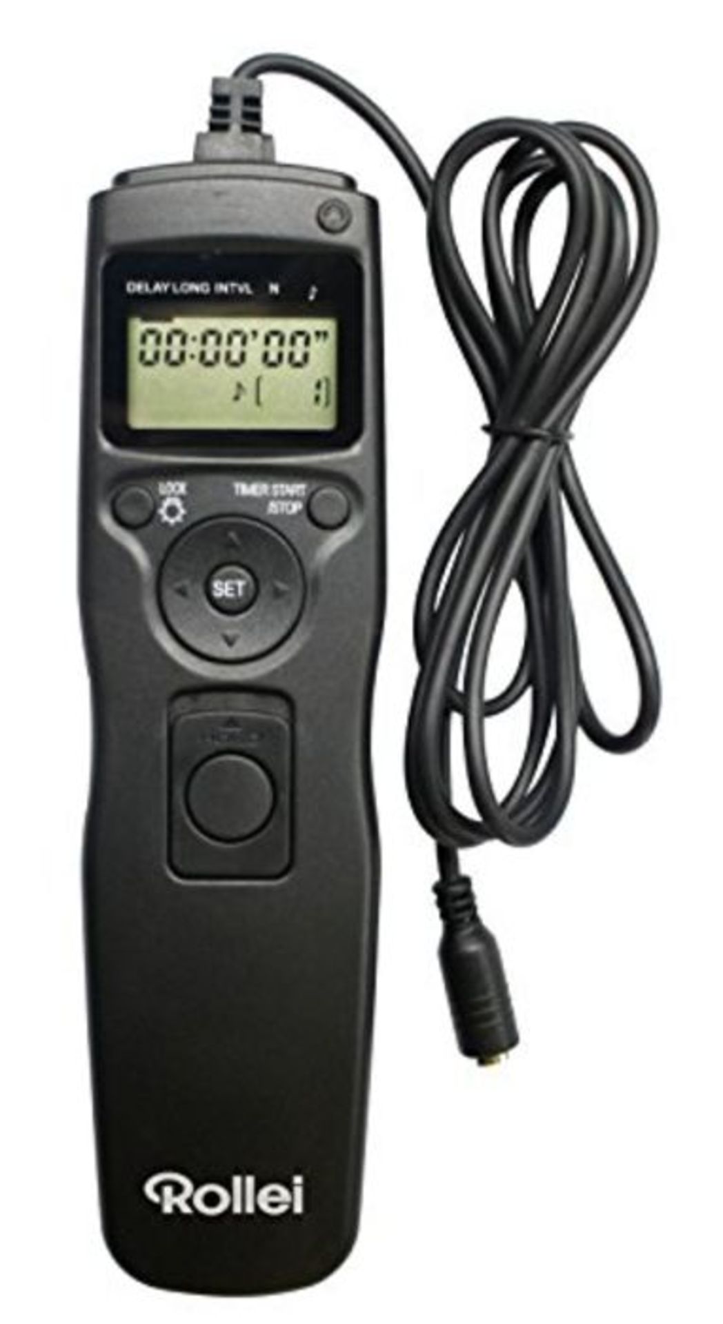 Rollei Cable Remote Release, Easy To Use, Illuminated LCD Display, Black