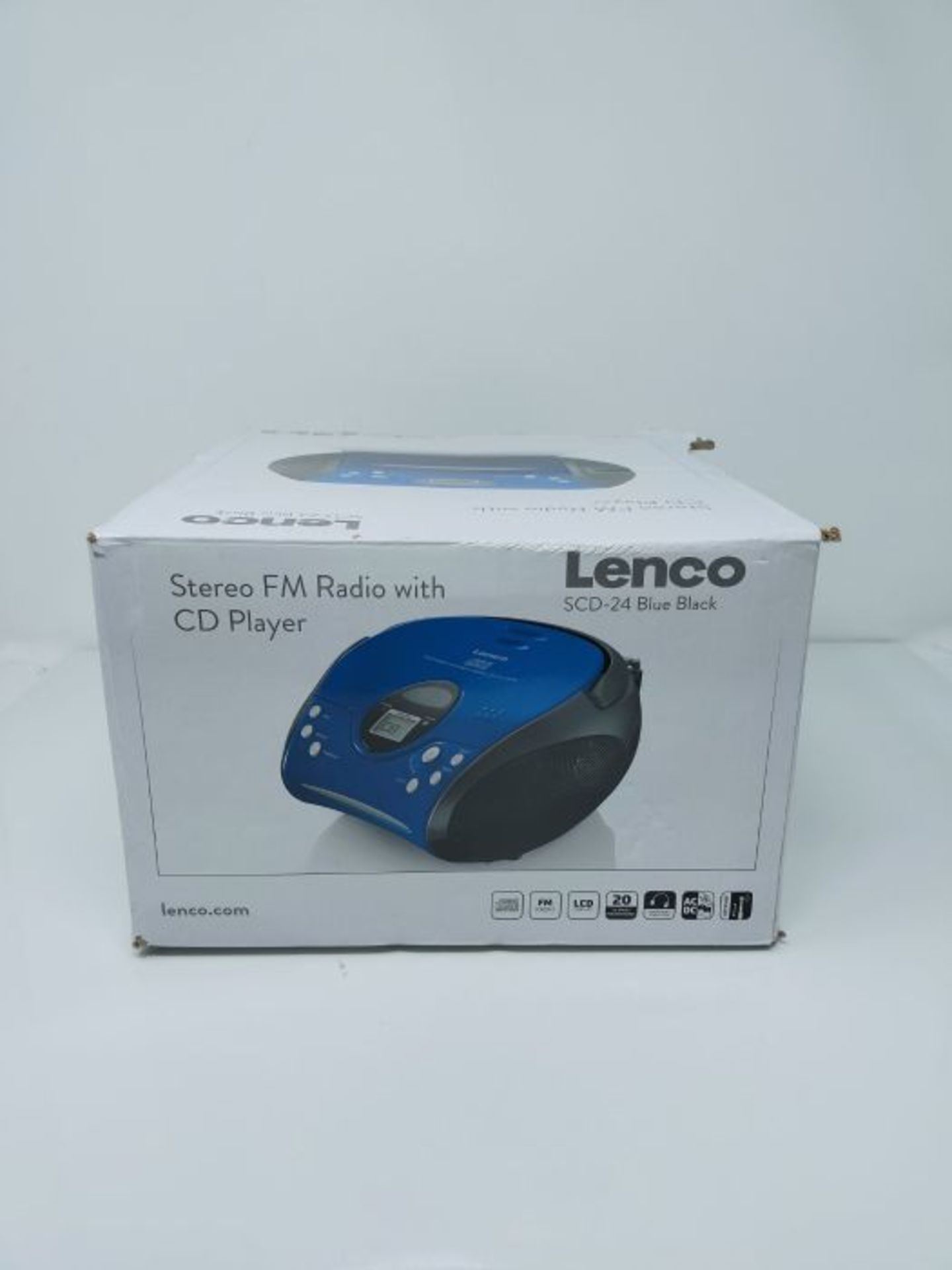 Lenco SCD24 - CD-Player für Kinder - CD-Radio - Stereoanlage - Boombox - UKW Radiotun
