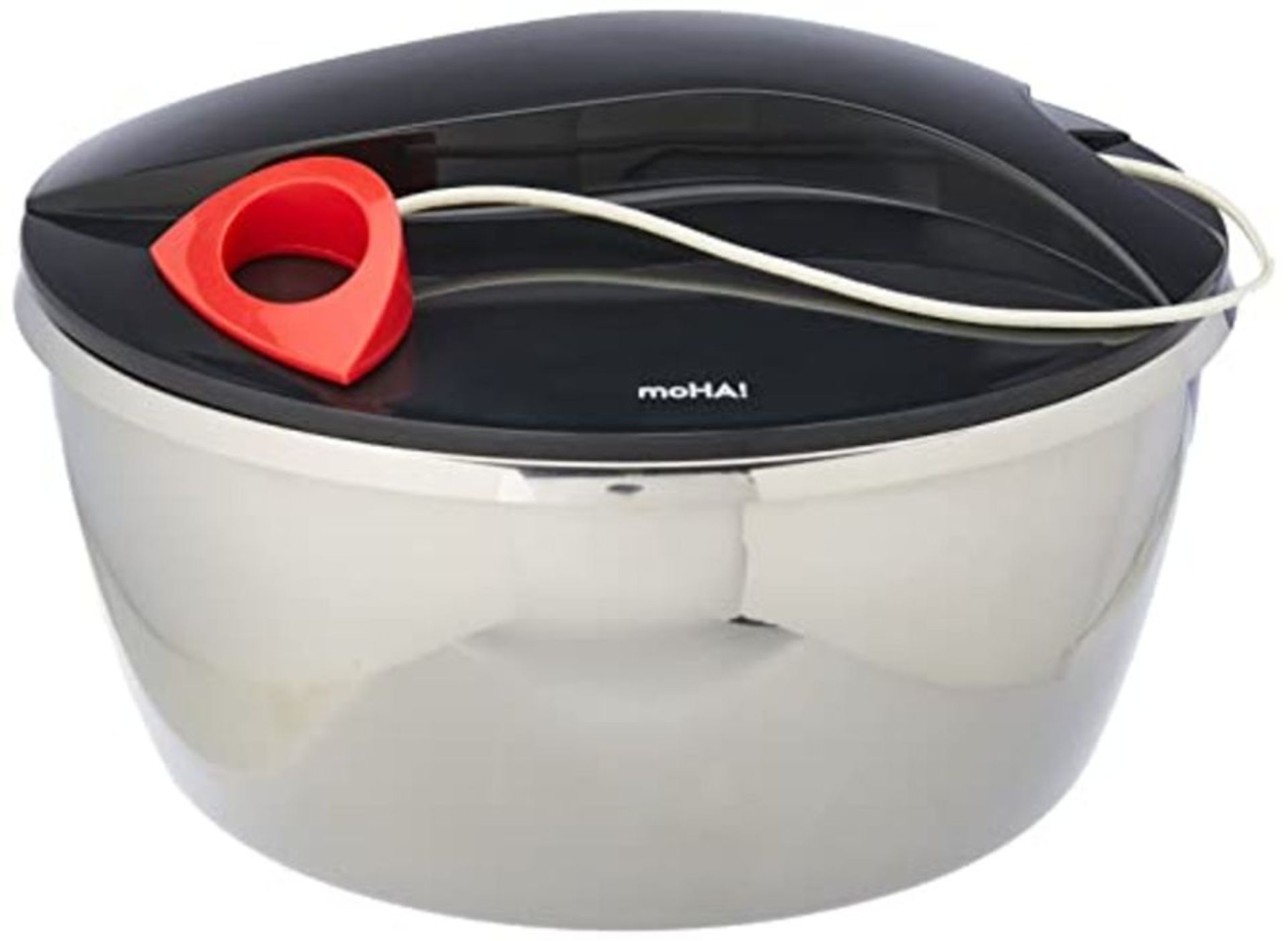 Moha - Centrifugador de Ensalada con Cuenco de Acero Inoxidable (24 cm de diÃ¡metro)