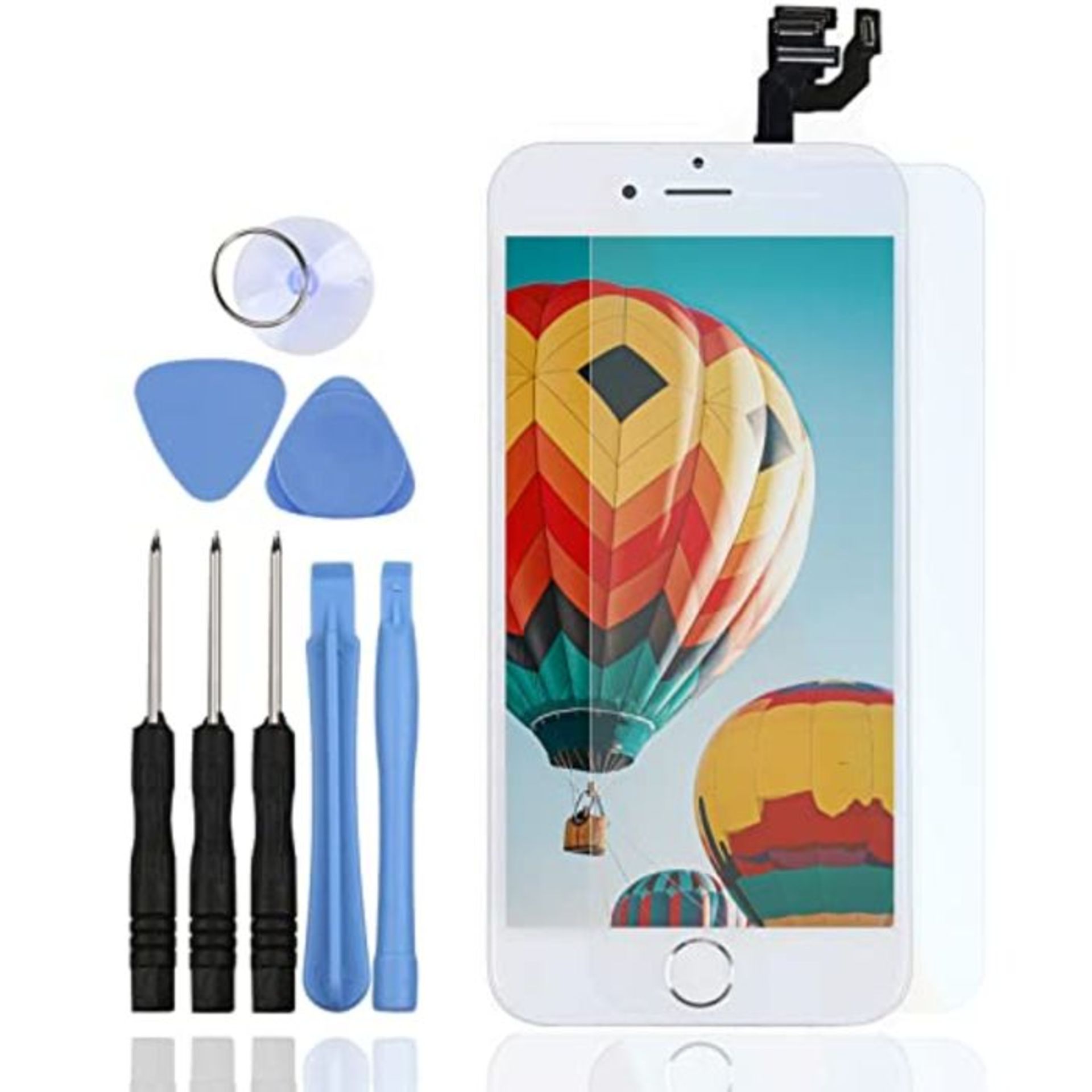 LL TRADER Screen Replacement for iPhone 6 (4.7 inch) White LCD Touch Digitizer Full Di