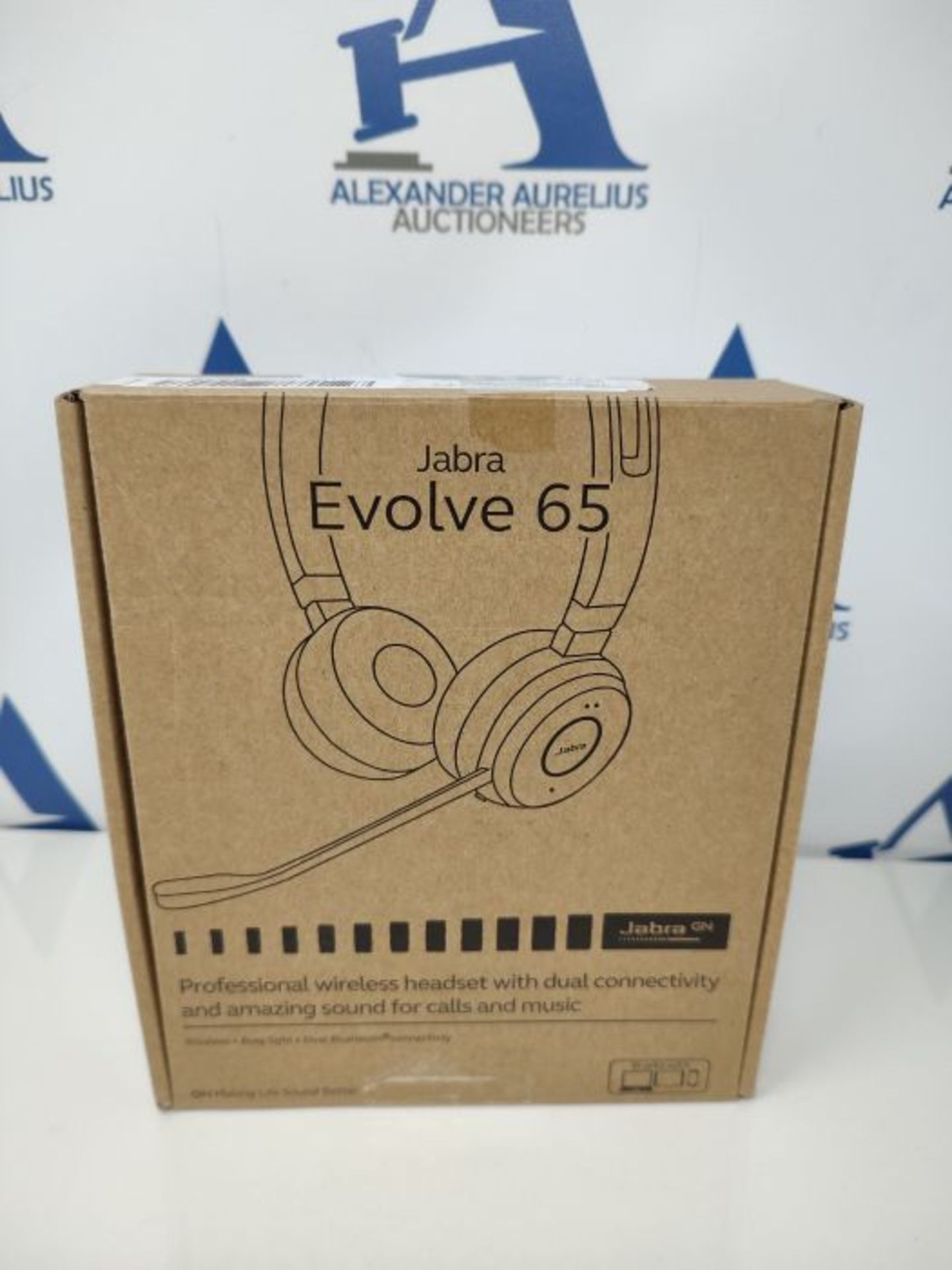 RRP £116.00 Jabra Evolve 65 Wireless Stereo On-Ear Headset - Unified Communications Optimised Head - Image 2 of 3