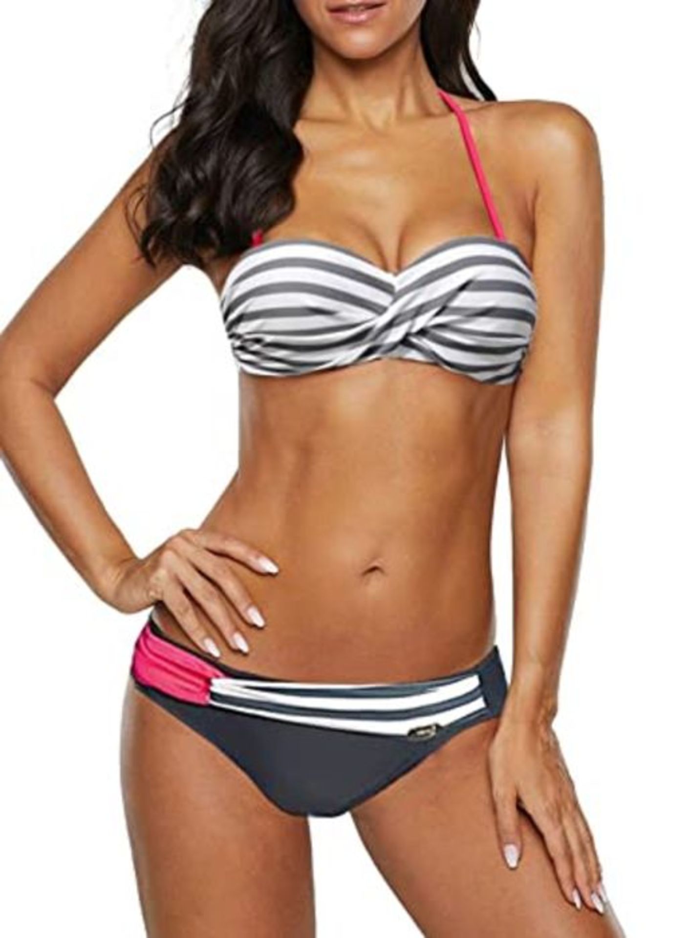 Dokotoo Bandeau Bikini Women's Push Up Two Piece Swimsuit Swimwear Bikini Set S-2XL -