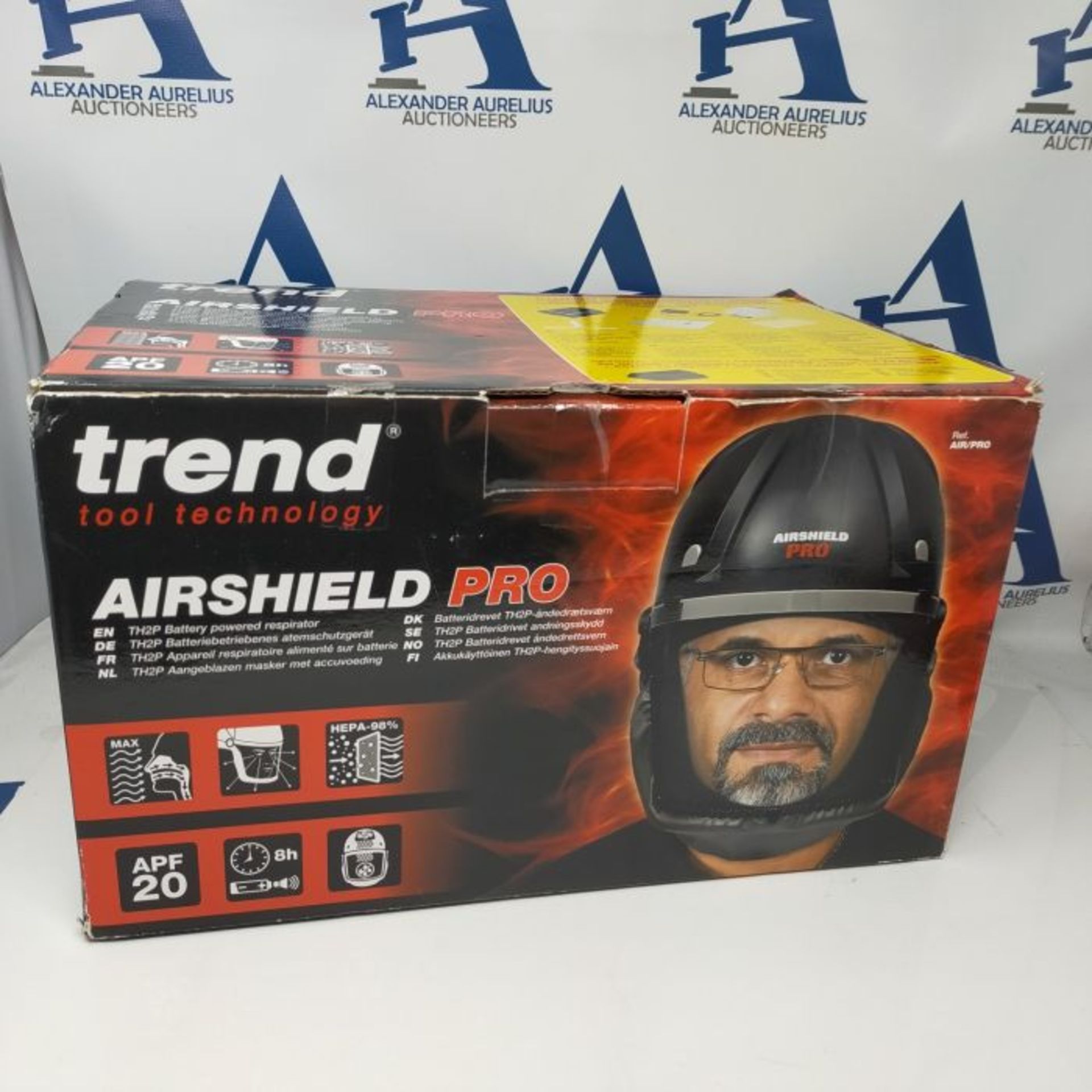 RRP £228.00 Trend AIR/PRO Respirator and Face Shield Protection, Black, 230V - Image 2 of 3