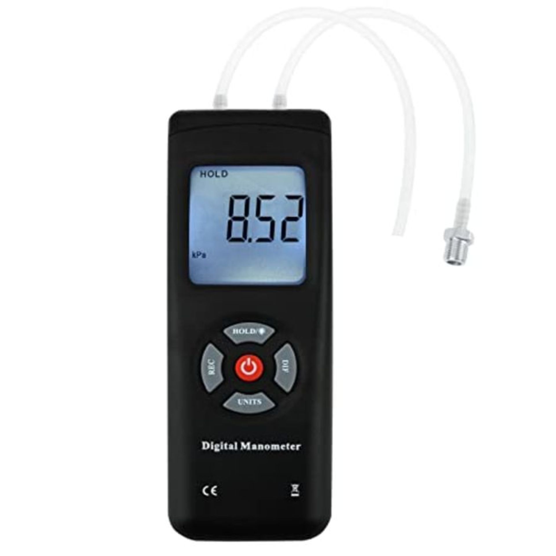 Professional Digital Manometer, Portable Handheld Air Vacuum/ Gas Pressure Gauge Meter