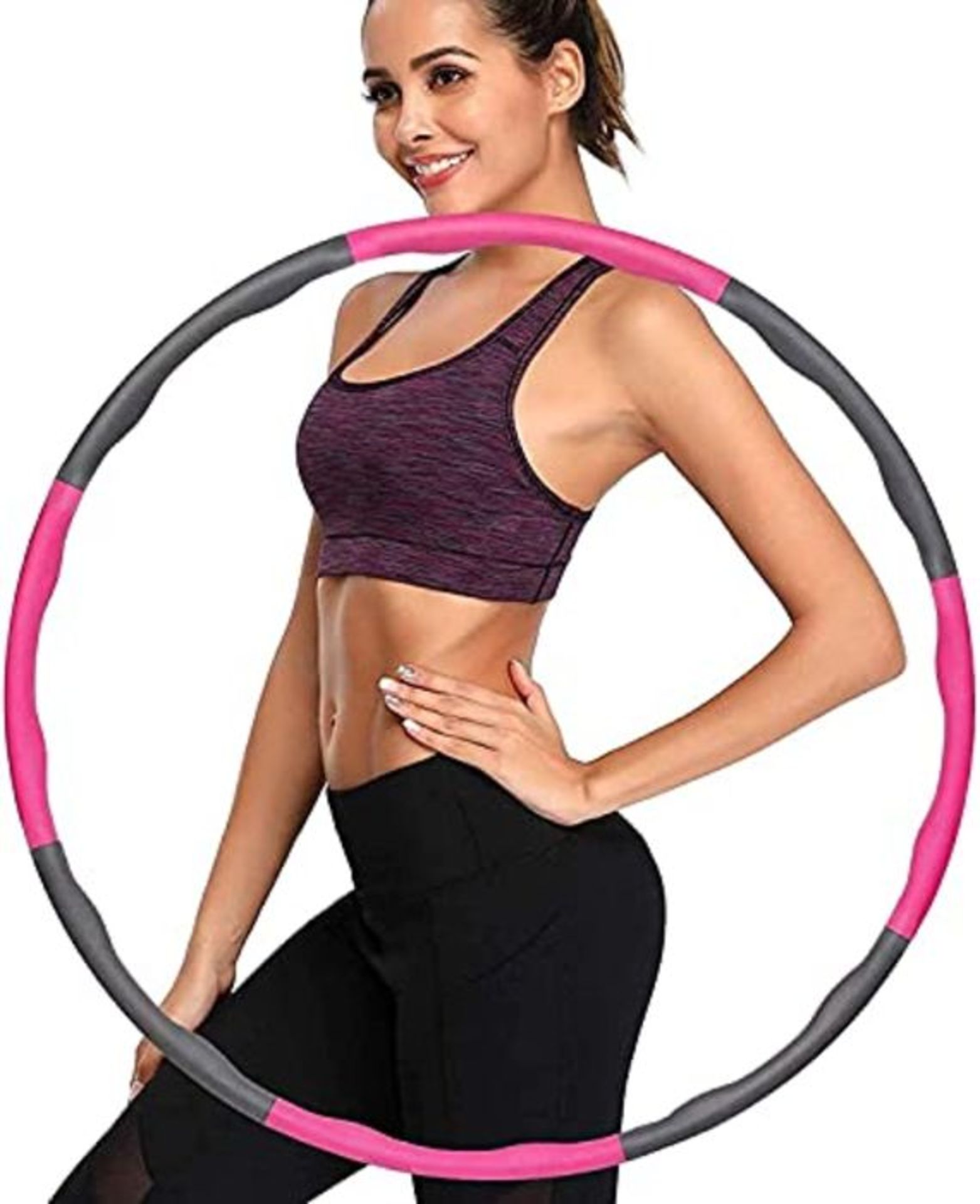 Tinzzi Hula Reifen Hoop, Hoola Hoop zur Gewichtsreduktion, Hula Fitness Reifen für Er