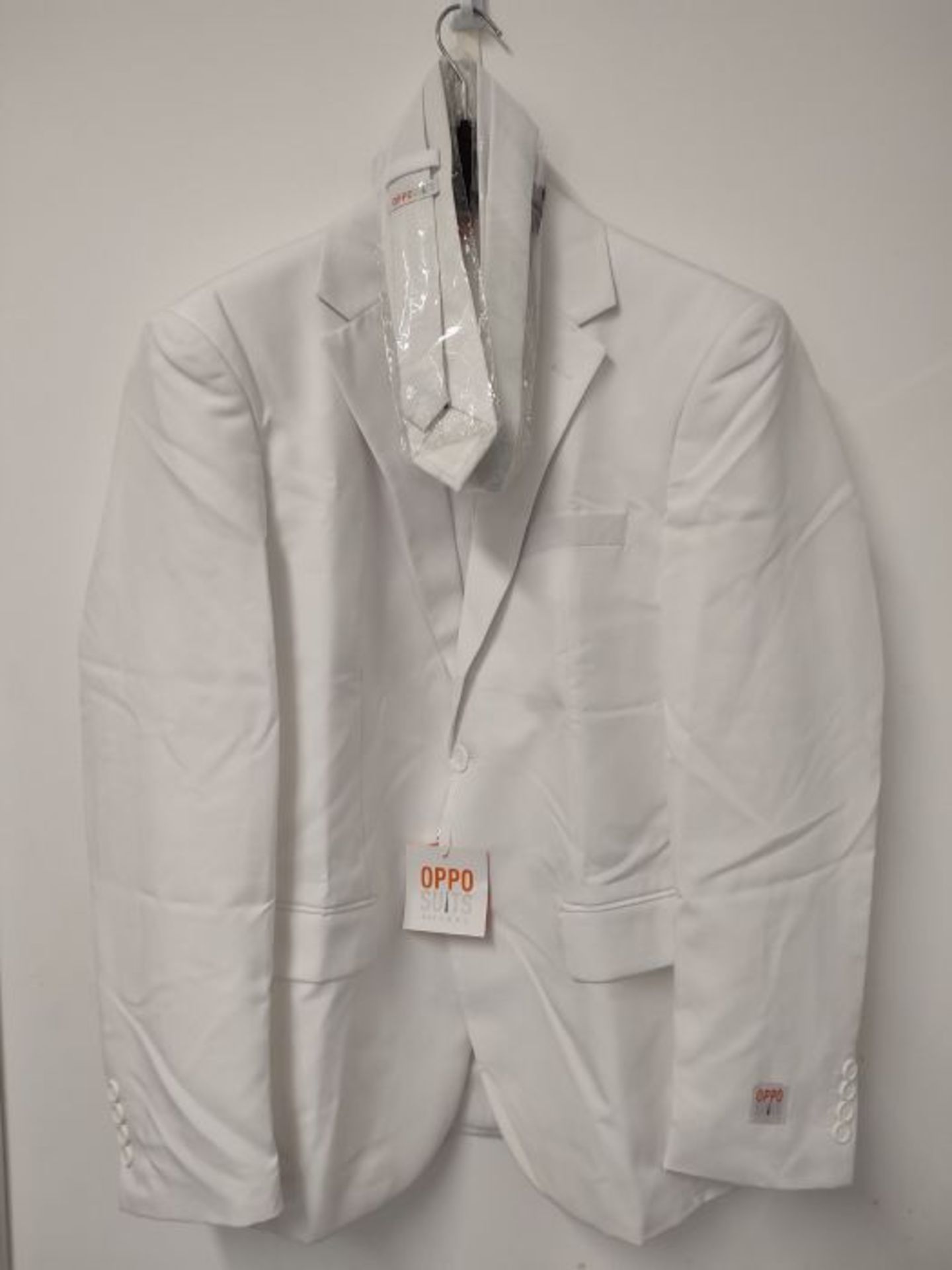 RRP £61.00 OppoSuits Men's Solid Color Party White Knight - Full Suit: Includes Pants, Jacket and - Image 2 of 3