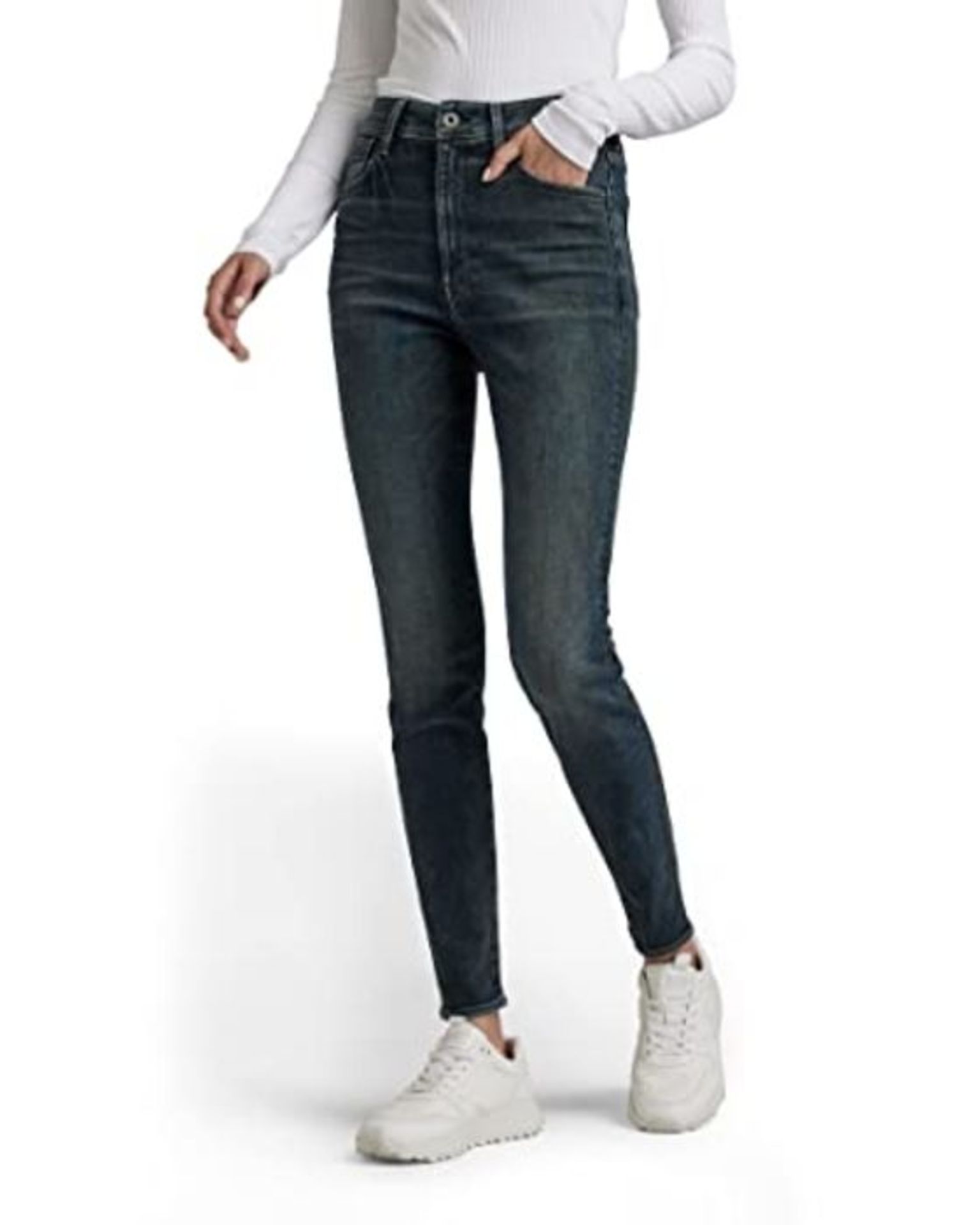 RRP £64.00 G-STAR RAW Women's Kafey Ultra High Skinny Jeans, Blue (antic nebulas CB), 29W / 30L