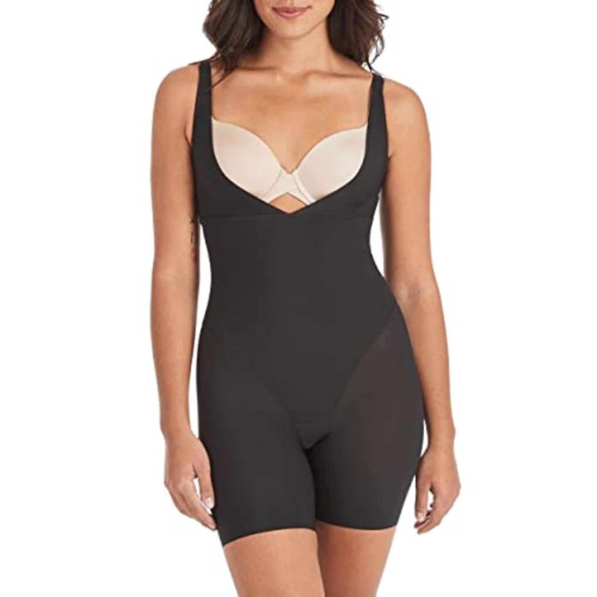 RRP £51.00 Maidenform Damen Take Inches Off - Unitard Miederkleid, Schwarz, L EU