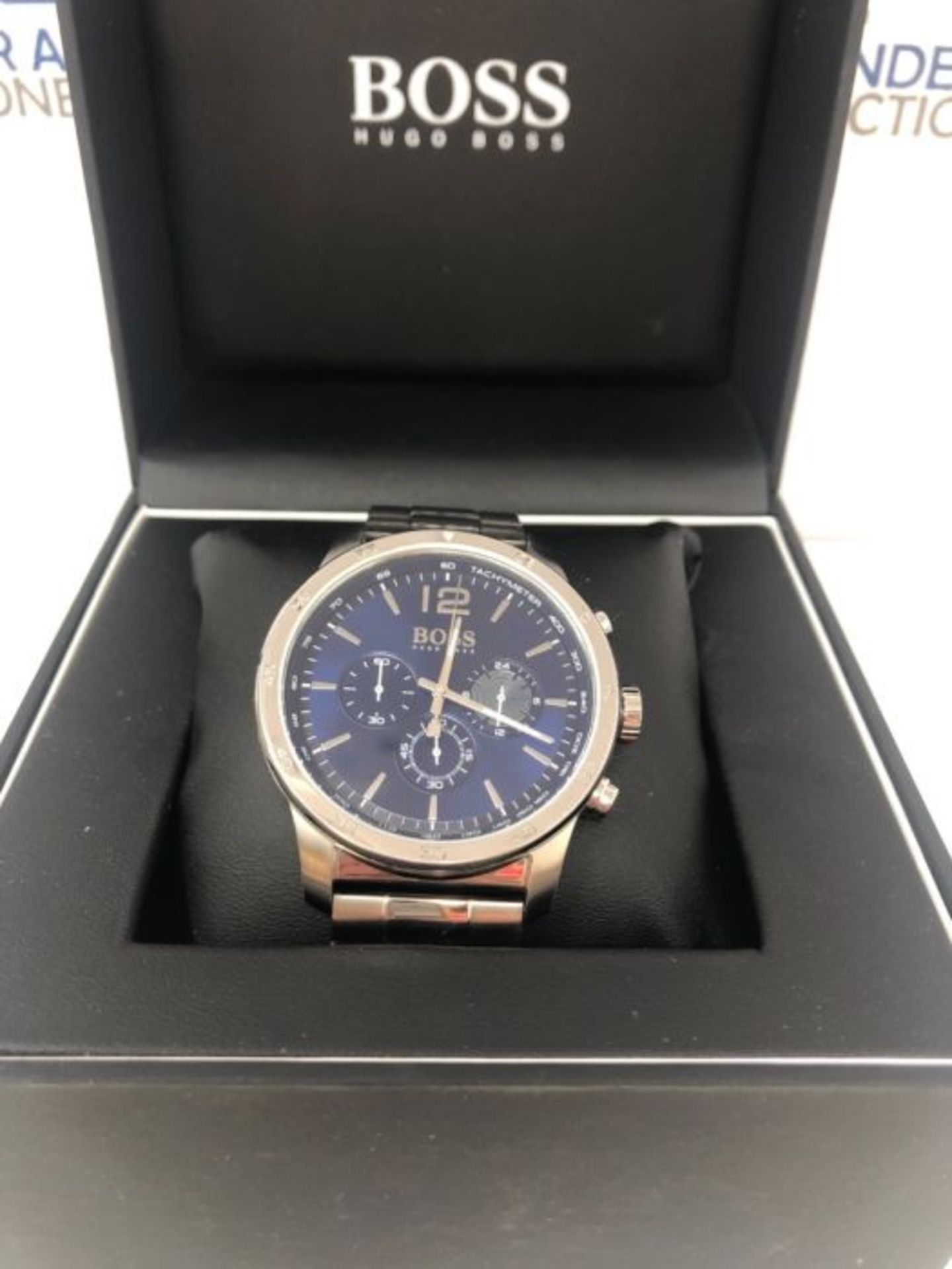 RRP £187.00 BOSS Herren Chronograph Quarz Uhr mit Edelstahl Armband 1513527 - Image 2 of 3