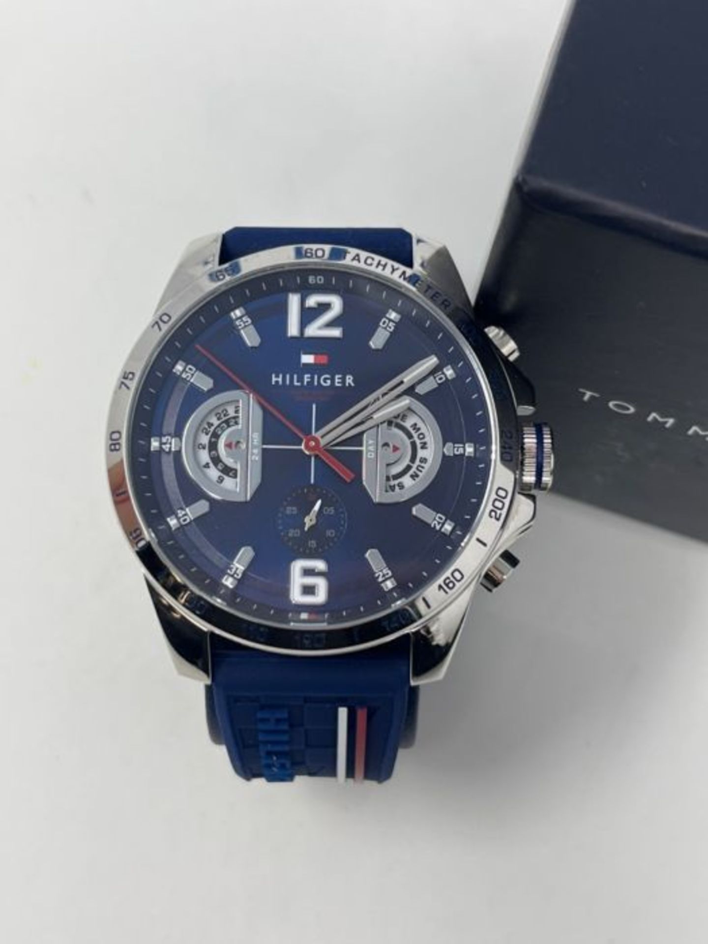 RRP £93.00 Tommy Hilfiger Unisex-Adult Multi dial Quartz Connected Wrist Watch with Silicone Stra - Image 3 of 3