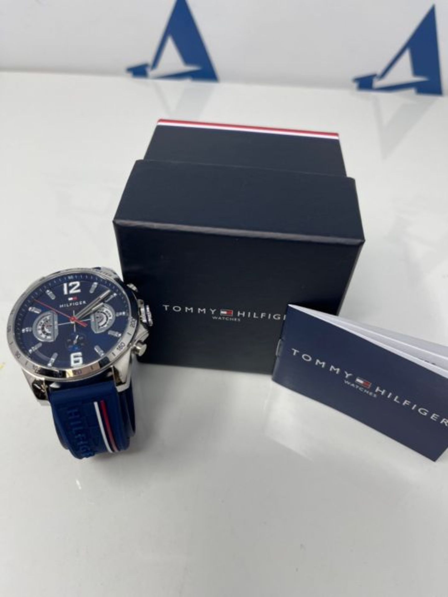 RRP £93.00 Tommy Hilfiger Unisex-Adult Multi dial Quartz Connected Wrist Watch with Silicone Stra - Image 2 of 3