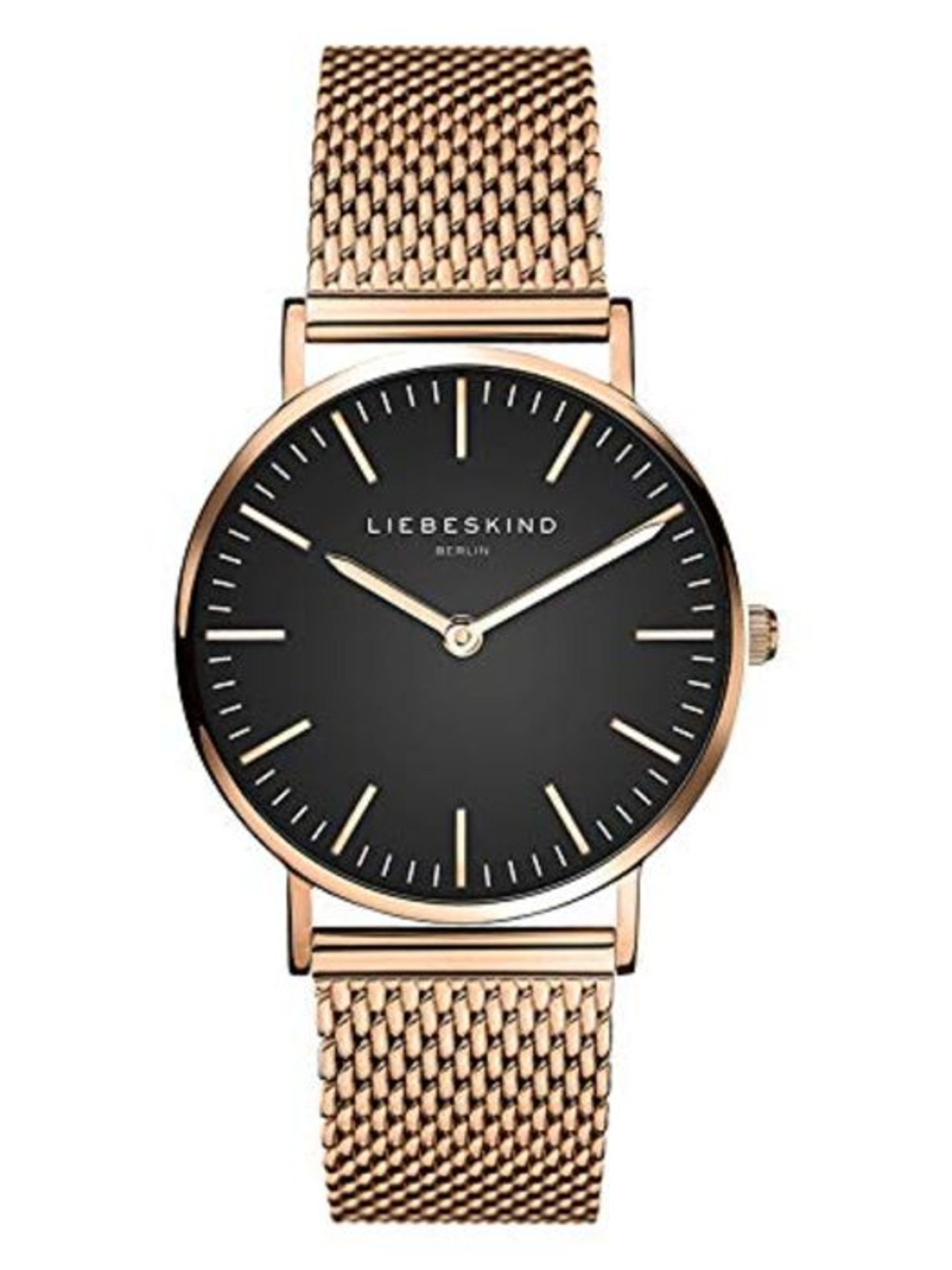 RRP £67.00 Liebeskind Berlin Damen Analog Quarz Armbanduhr mit Edelstahlarmband LT-0098-MQ