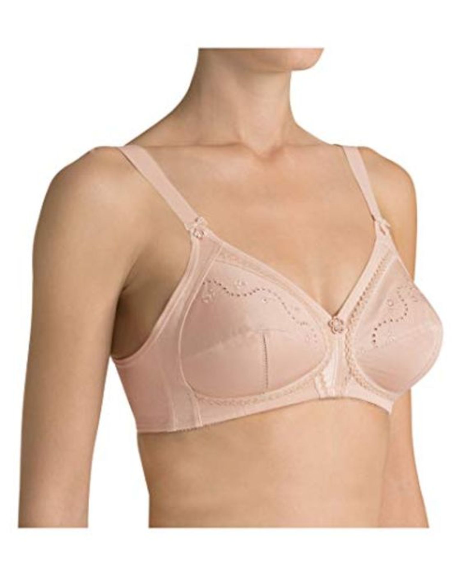 Triumph Women's Doreen + Cotton 01 N Non-Wired Bra, Skin, 40DD