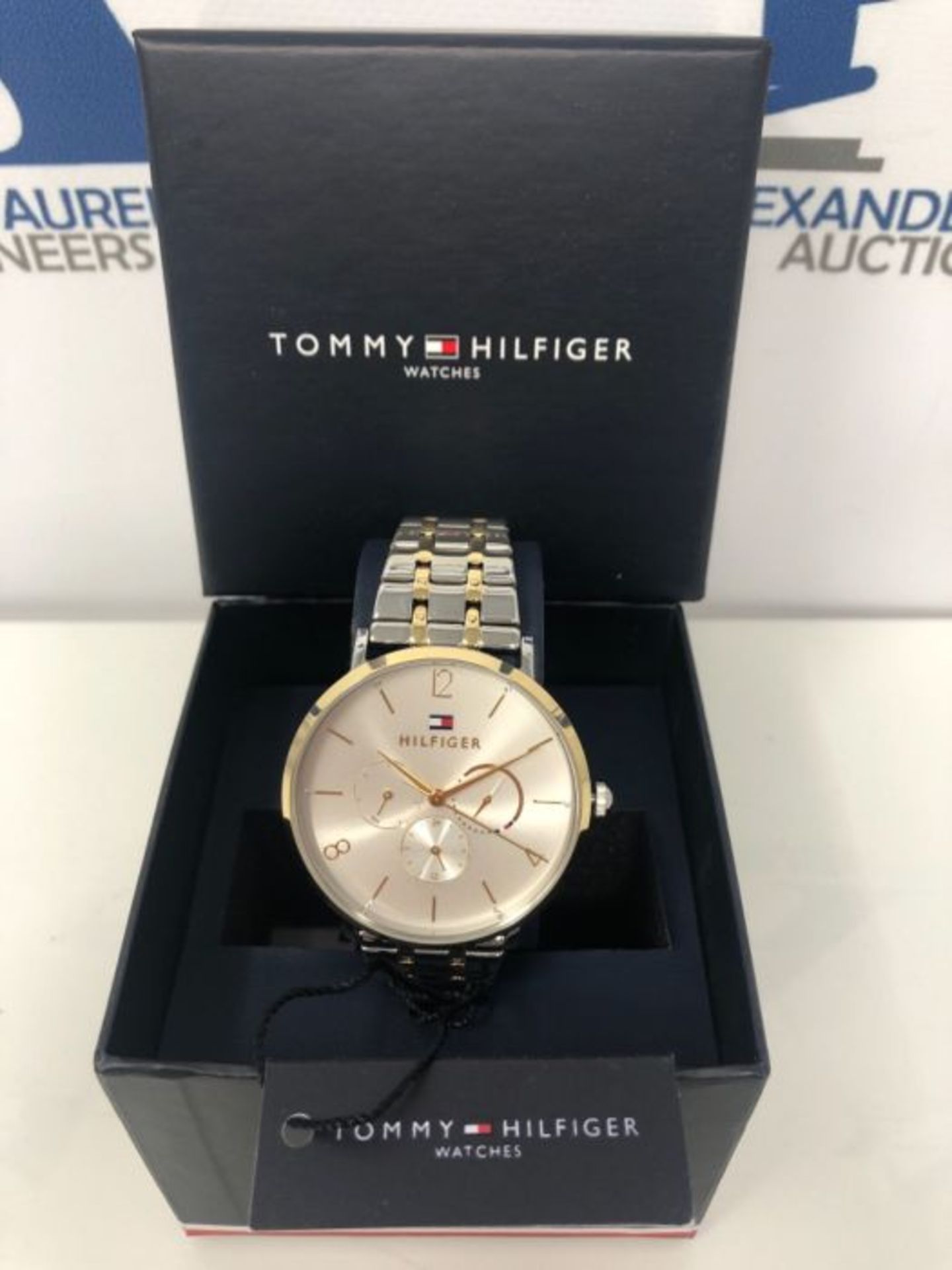 RRP £110.00 Tommy Hilfiger Damen Multi Zifferblatt Quarz Uhr mit Edelstahl Armband 1782032 - Image 2 of 3