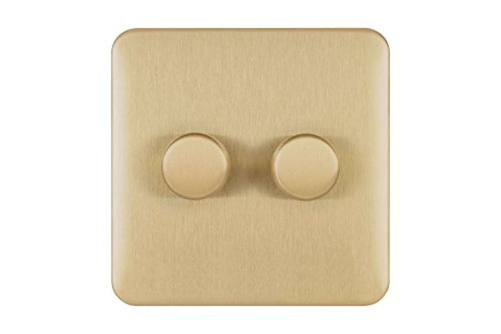 RRP £57.00 Schneider Electric Lisse Screwless Deco - Double 2 Way LED Dimmer Light Switch, 100W/V