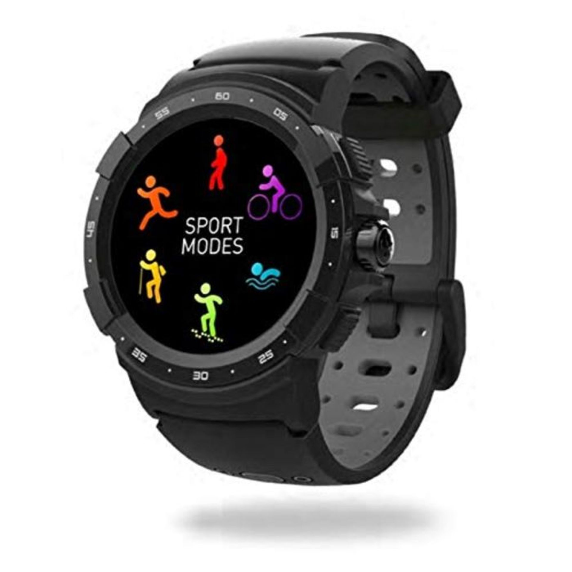 RRP £70.00 MyKronoz ZE Sport2 Smartwatch noir MKZESPORT2-S
