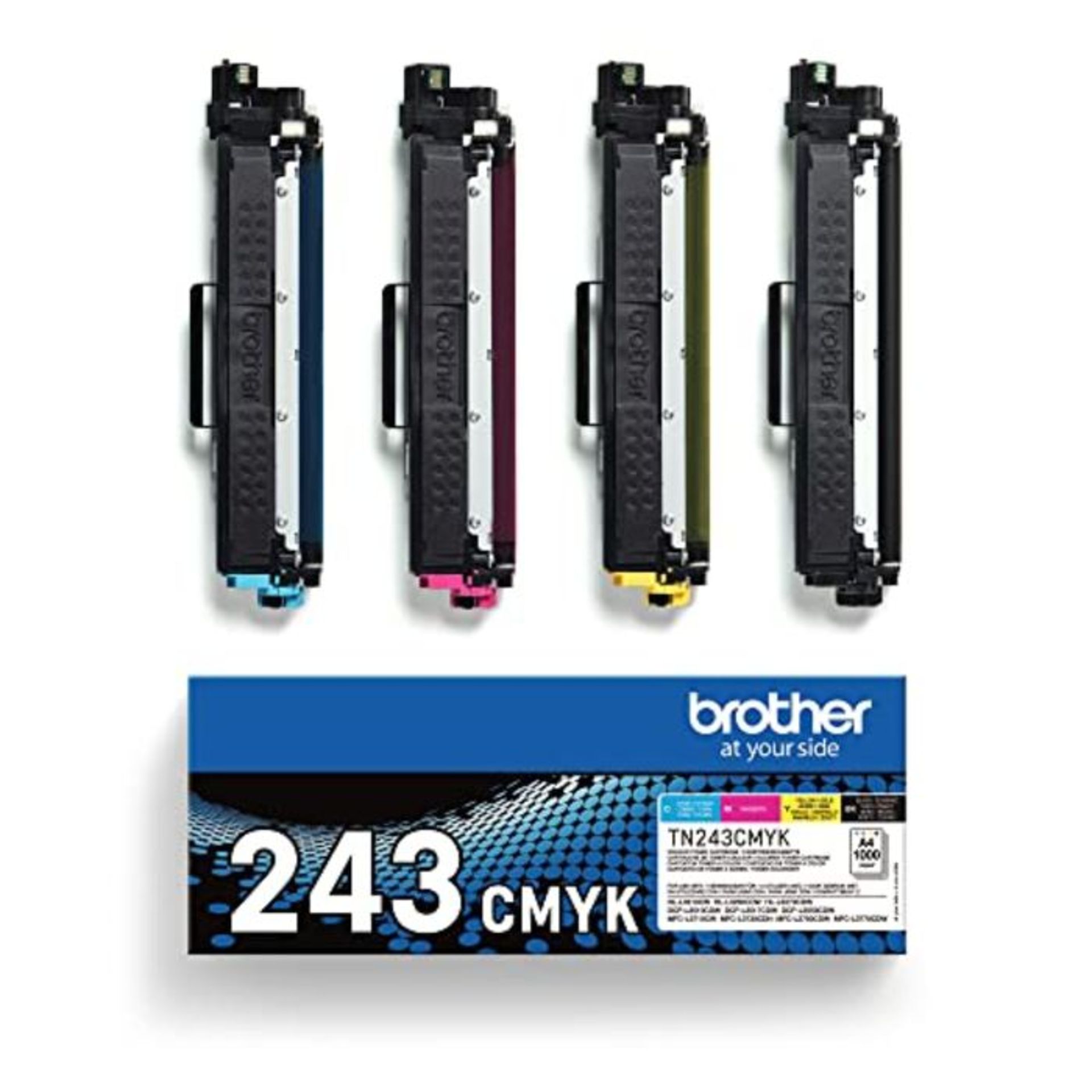 RRP £157.00 Brother TN-243BK/TN-243C/TN-243M/TN-243Y Toner Cartridges, Black/Cyan/Magenta/Yellow,