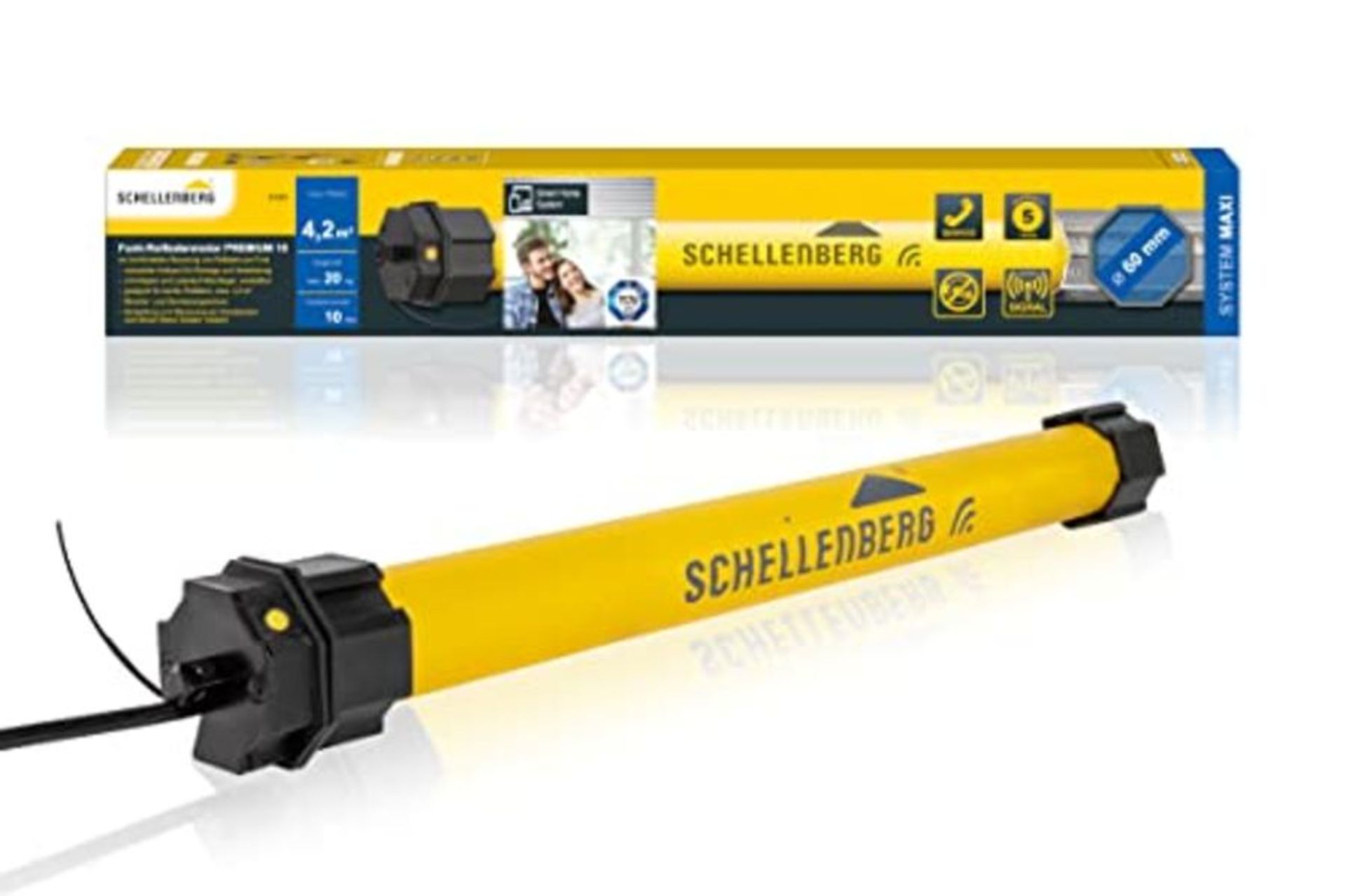 RRP £109.00 Schellenberg 21210 Rolladenmotor mit Funk Neue Generation, 10 Nm, bis 4,2 m² Fläche,