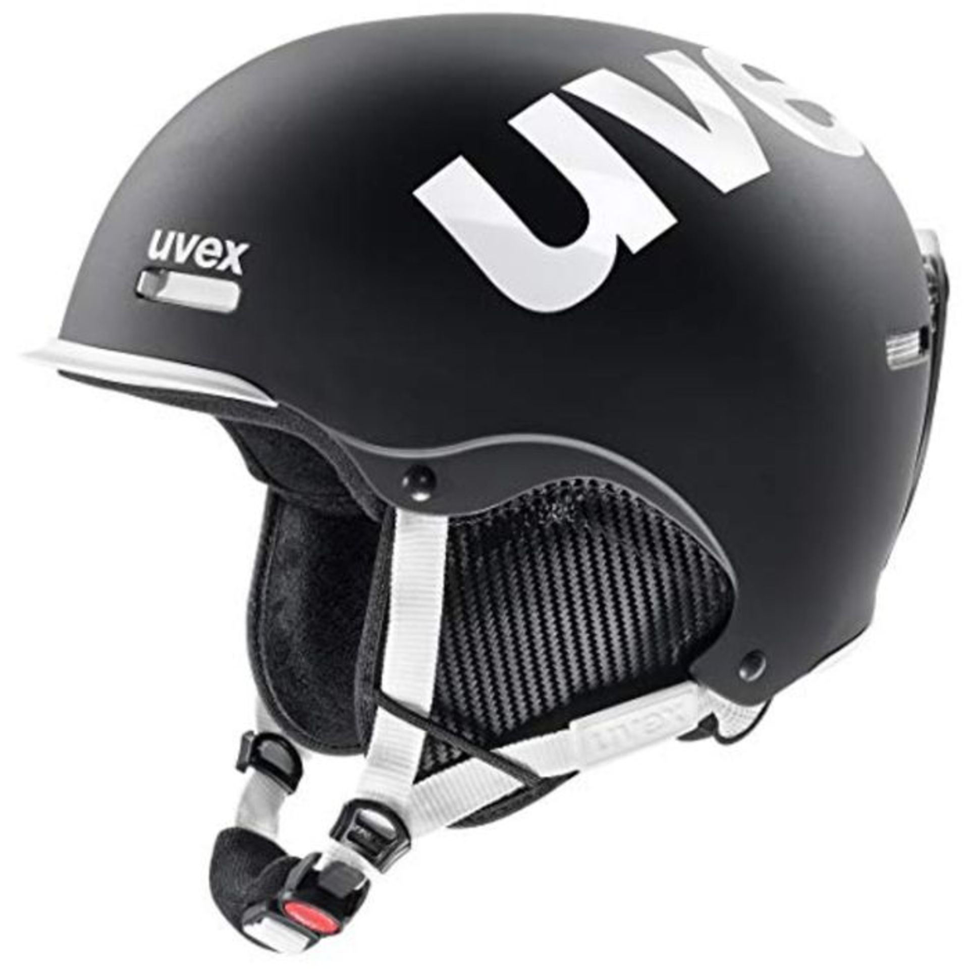 RRP £75.00 uvex unisex adult hlmt 50 ski helmet, black-white mat, 52-55 cm