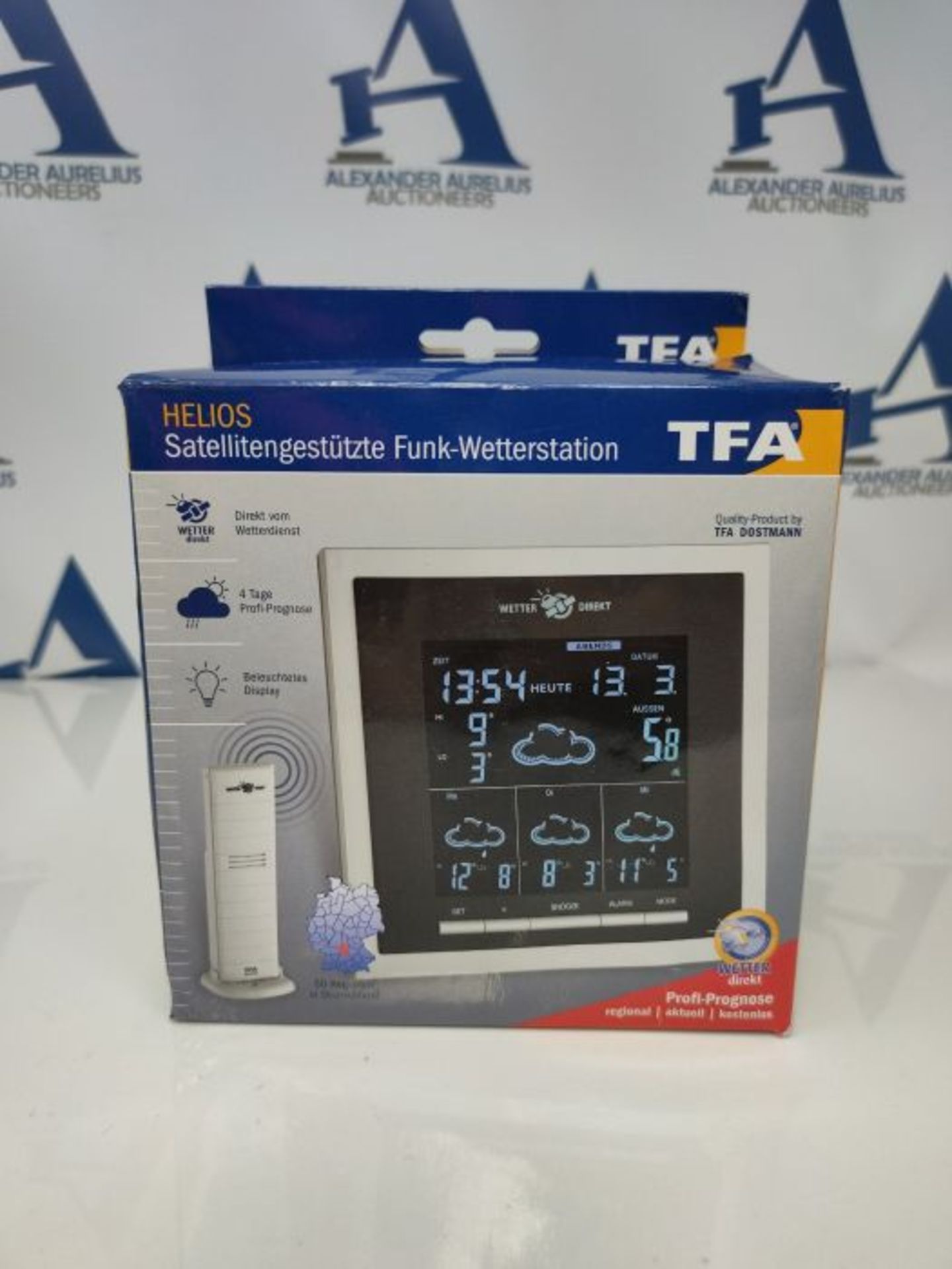 RRP £60.00 TFA Dostmann 35.5053 Helios satellite-supported wireless weather station, with direct - Image 2 of 3