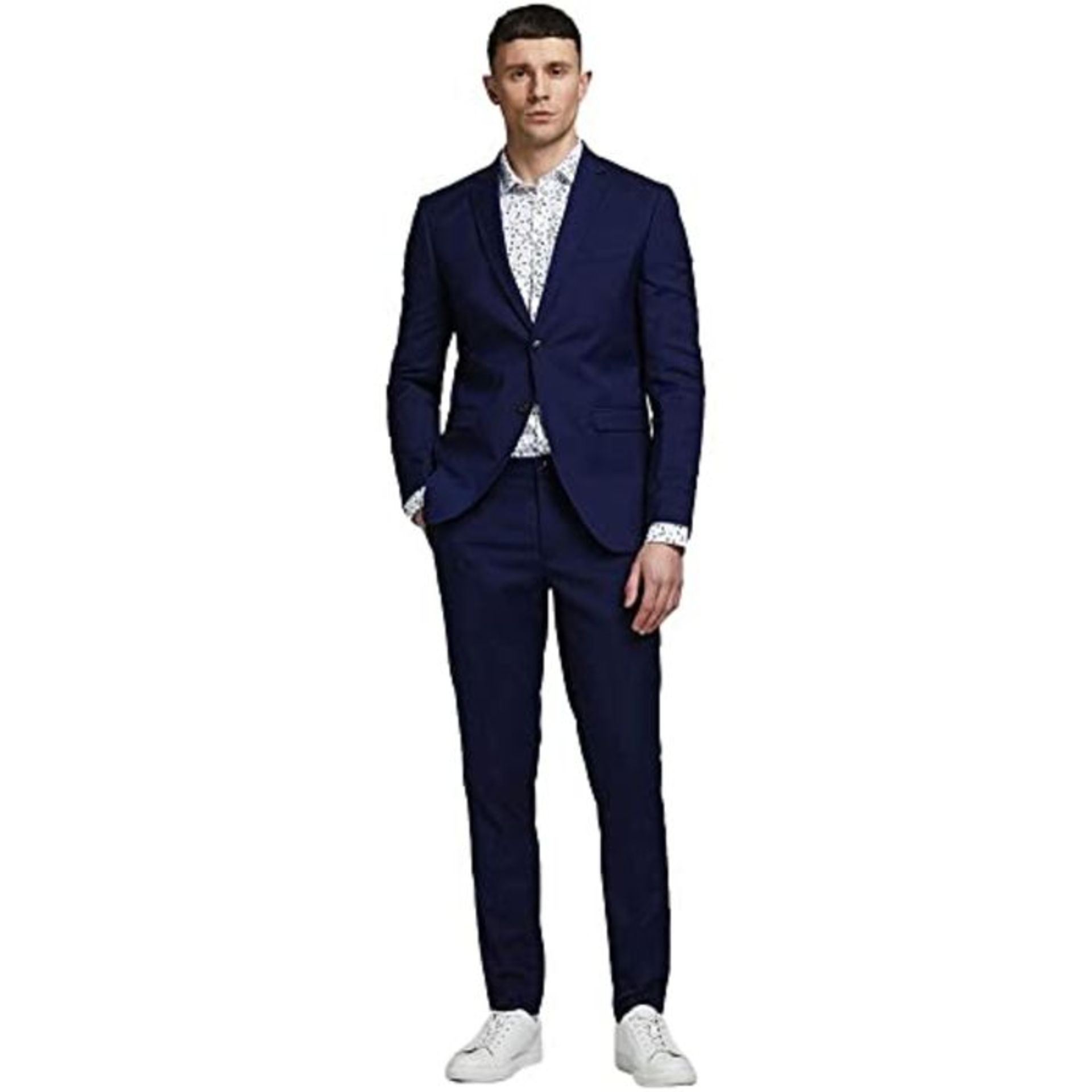 RRP £99.00 Jack & Jones Men's Jprblafranco Business Suit Pants Set, Medieval Blue, 42 UK