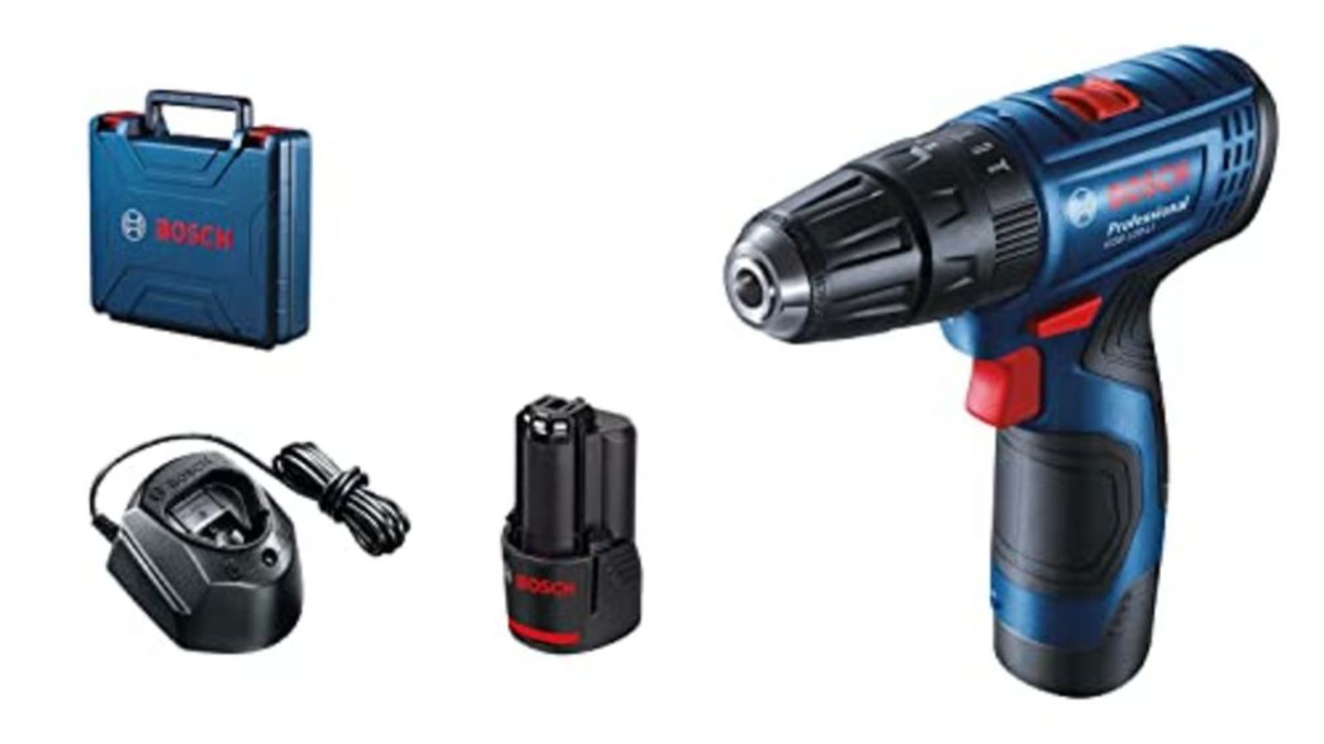 RRP £113.00 Bosch Professional 12V System cordless combi drill GSB 120-LI (incl. 2x2.0 Ah battery,