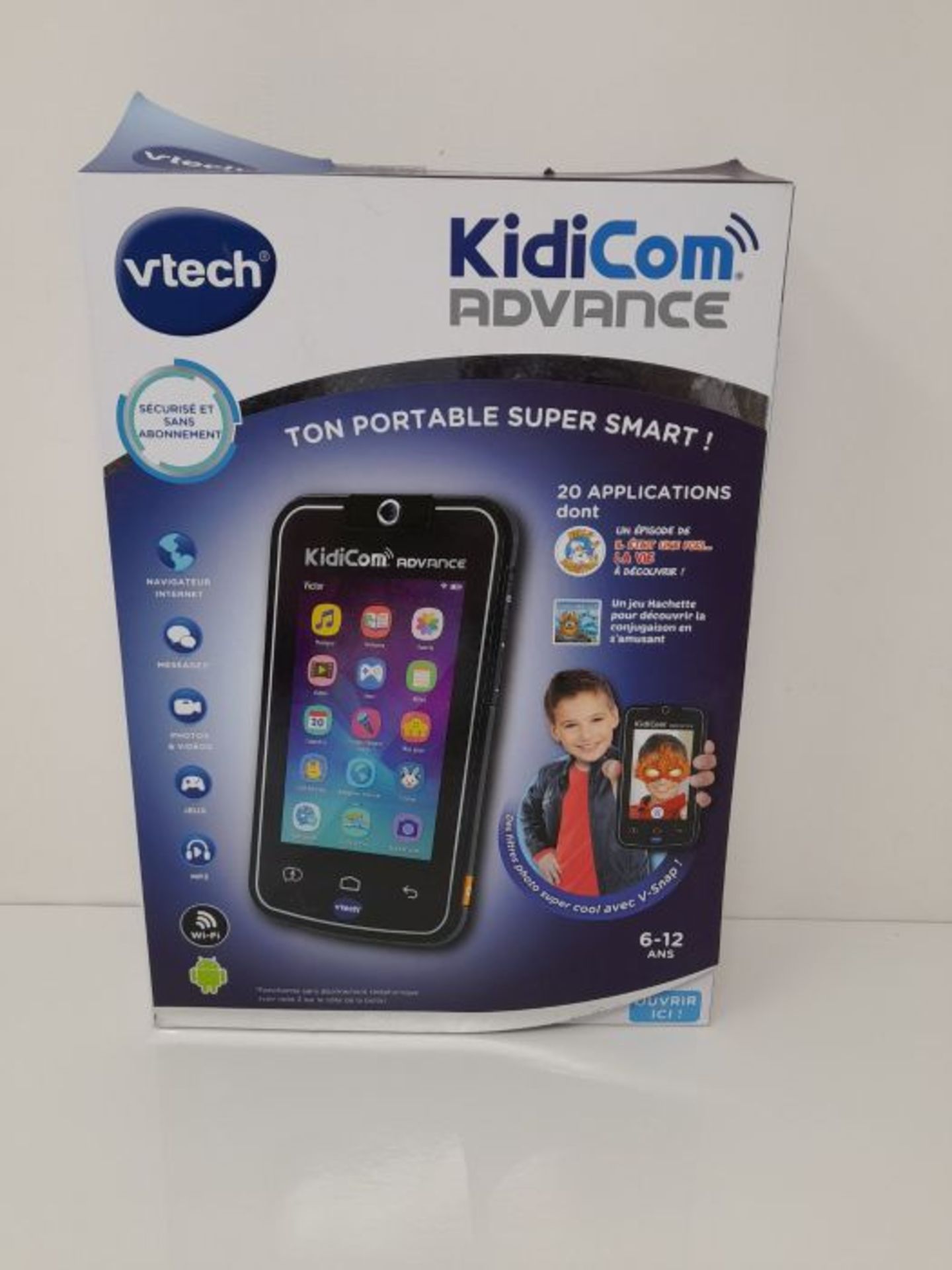 RRP £141.00 VTech KidiCom Advance Laptop for Children Black, French Version - Image 2 of 3