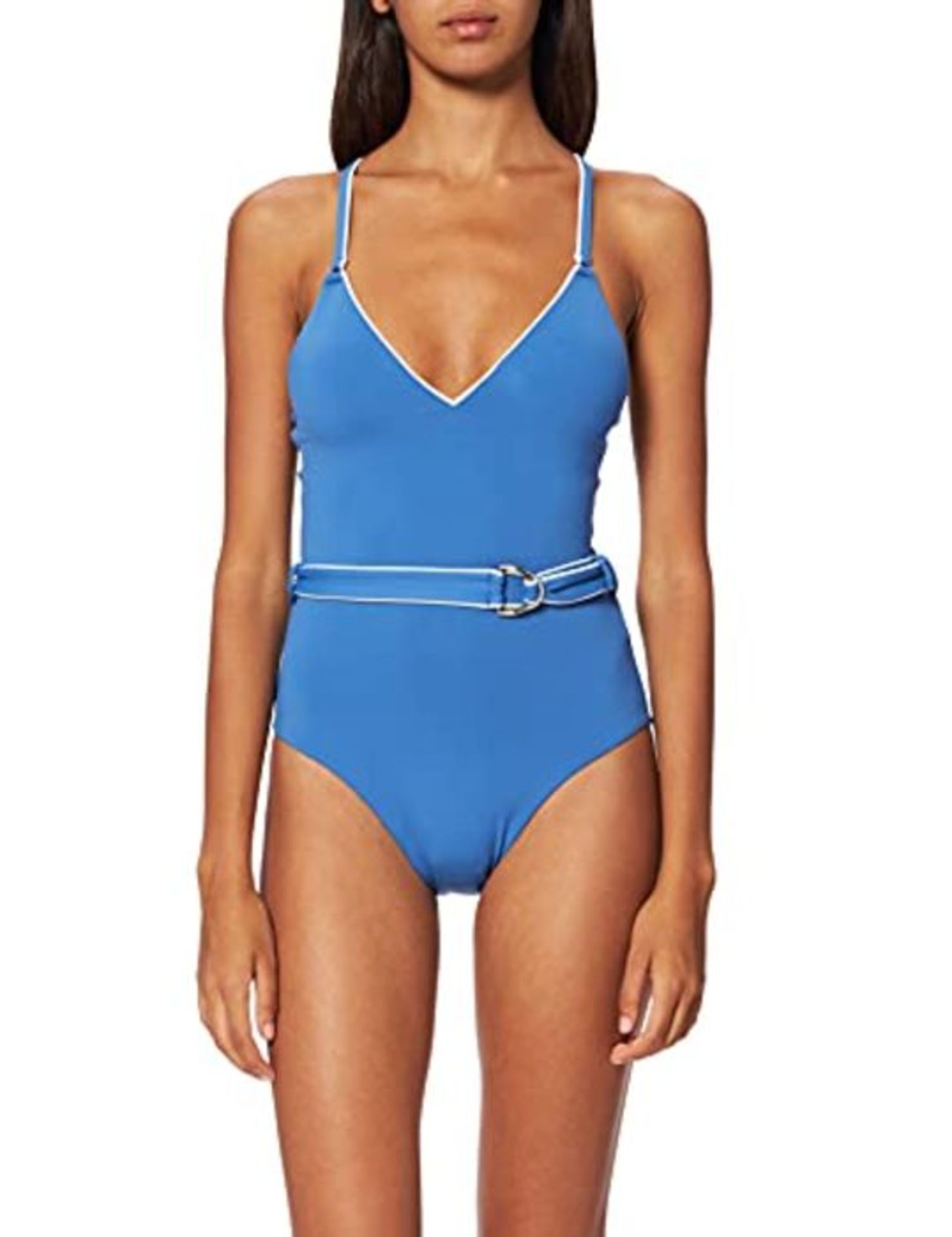 RRP £53.00 Seafolly Damen V Neck Maillot Badeanzug, Marinablue, 42 EU