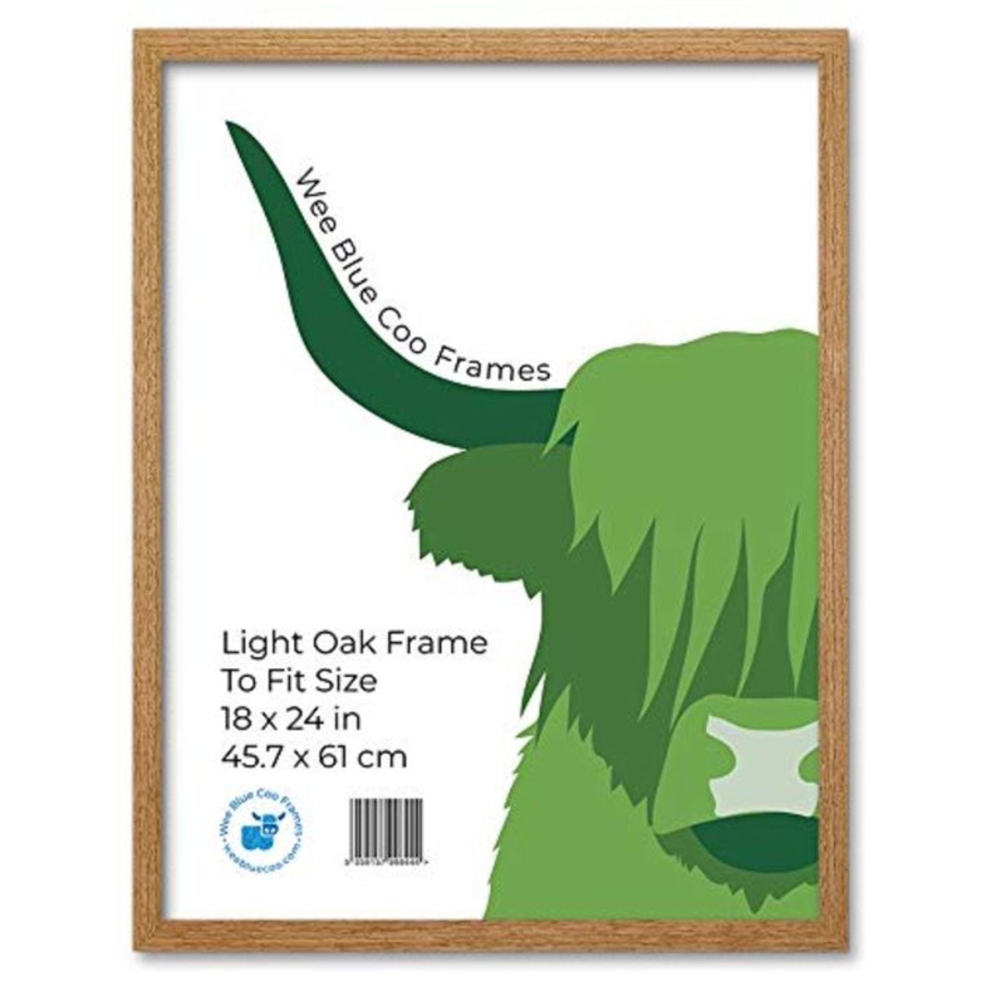 Wee Blue Coo 18x24 Light Oak Wooden Picture Frame 18 x 24 Inch (45.7 x 61 cm) Acrylic