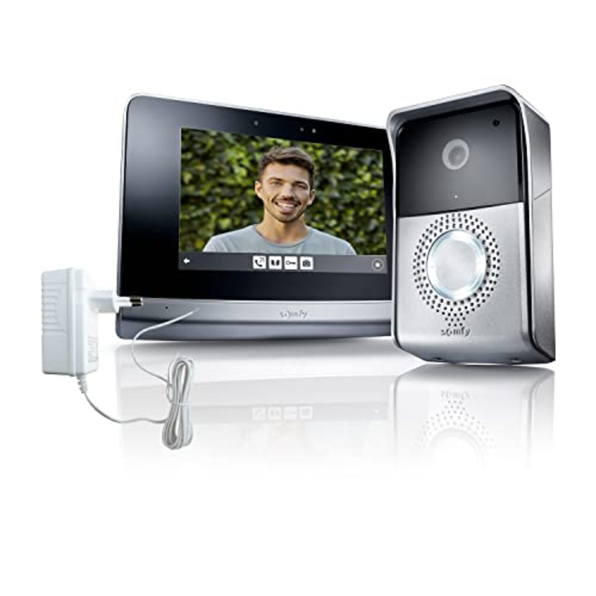 RRP £368.00 Somfy 2401446 - V500 Video Door Phone, 7 inch Touch Screen Video Intercom | Night Visi