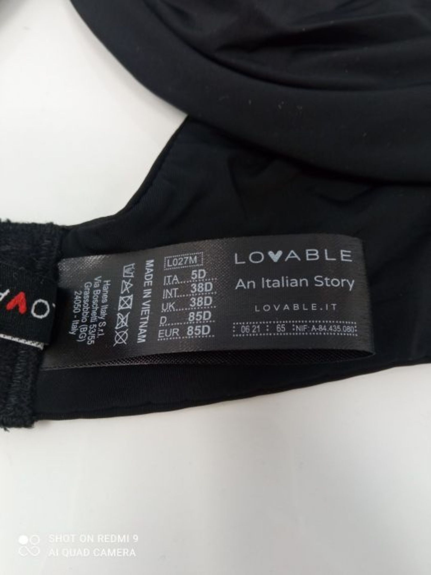 Lovable Donna My Daily Comfort Bra, Black (004-NERO), 5-D / 38 D - Image 3 of 3