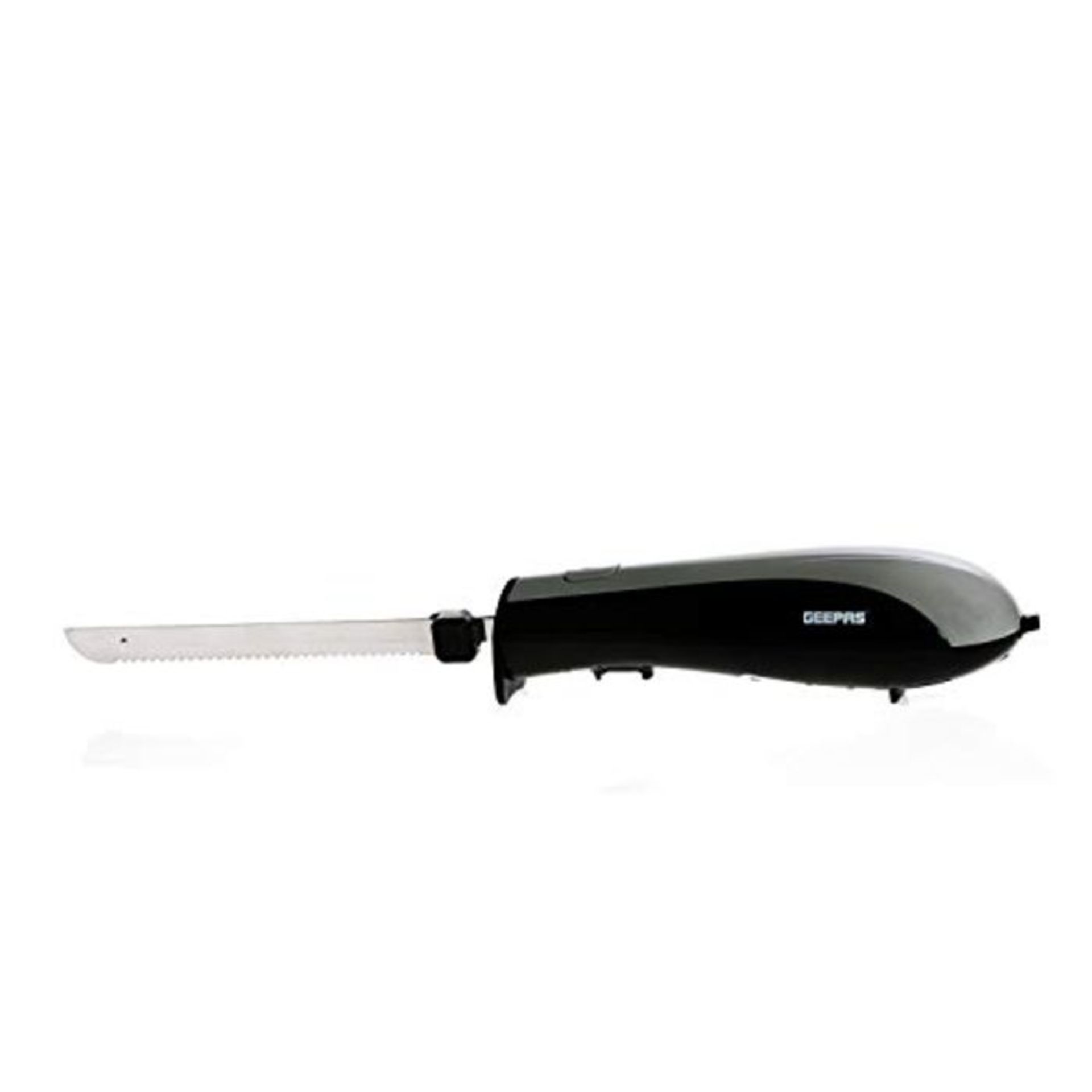 GEEPAS 150W Electric Knife  Serrated Carving Knife - Can Cut Turkey, Meat, Bread, V