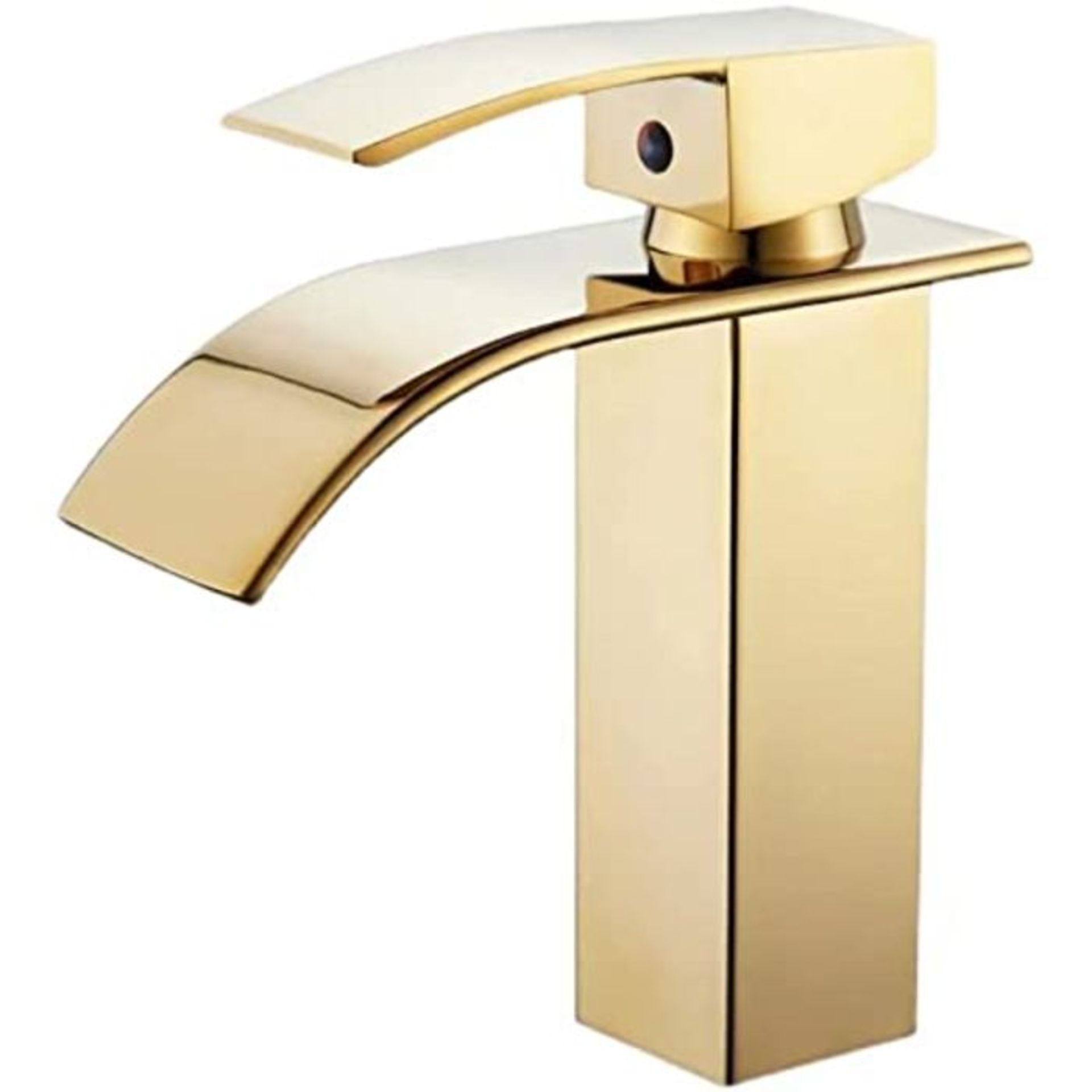 imiiHO 007 robinet de salle de bain, robinet d'eau froide et chaude, or chromé, robin