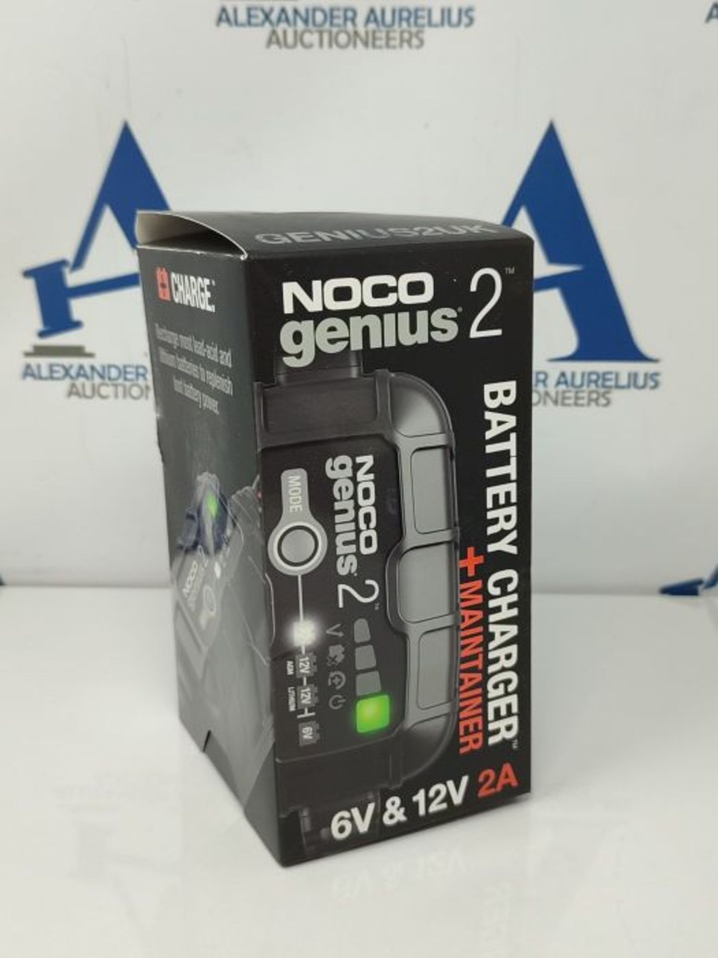 RRP £54.00 NOCO GENIUS2UK, 2A Smart Car Charger, 6V and 12V Portable Heavy-Duty Battery Charger M - Image 2 of 3