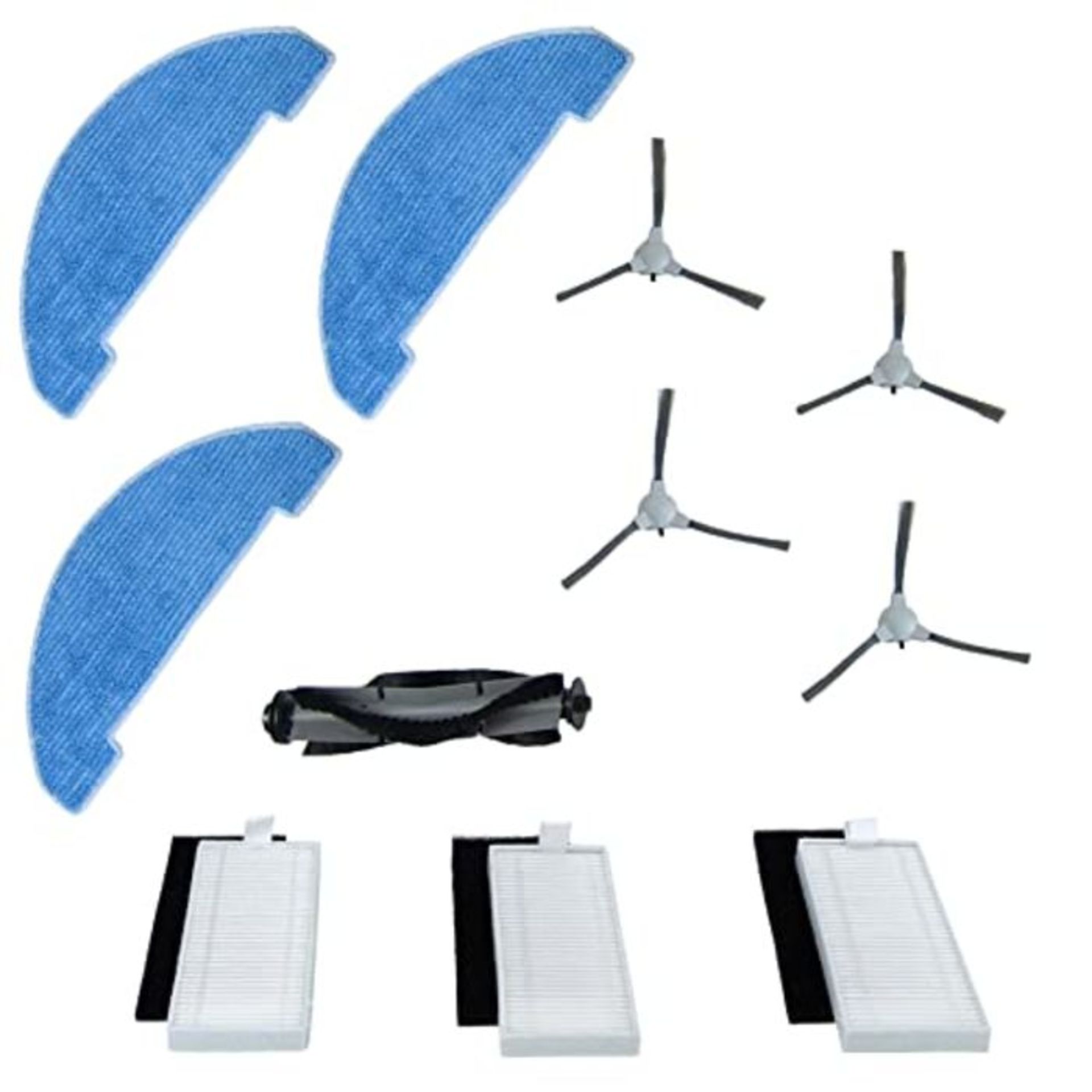 Venga! Spare Parts Kit for Robot Vacuum Cleaner VG RVC 3000, 4 Side Brushes, 1 Rolling