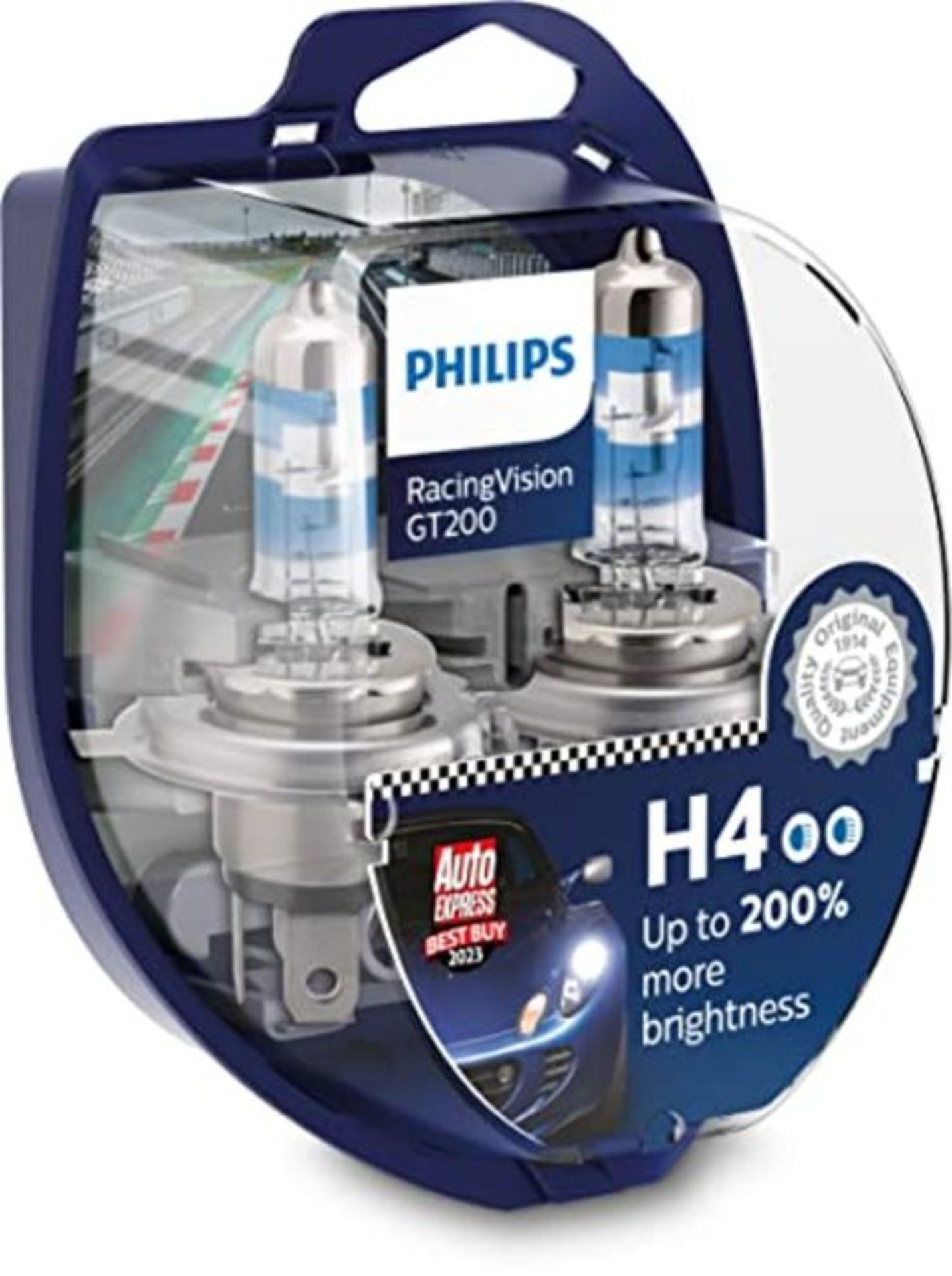 Philips 575528 RacingVision GT200 H4 car headlight bulb +200%, set of 2