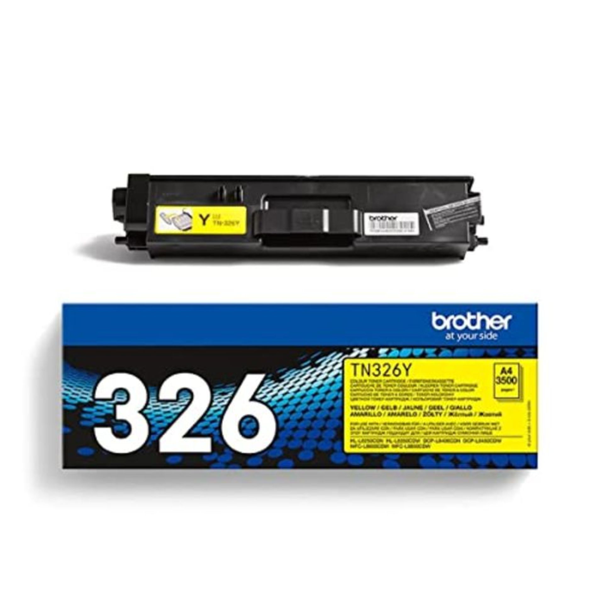 RRP £114.00 Brother TN-326Y Toner Cartridge, Yellow, Single Pack, High Yield, Includes 1 x Toner C